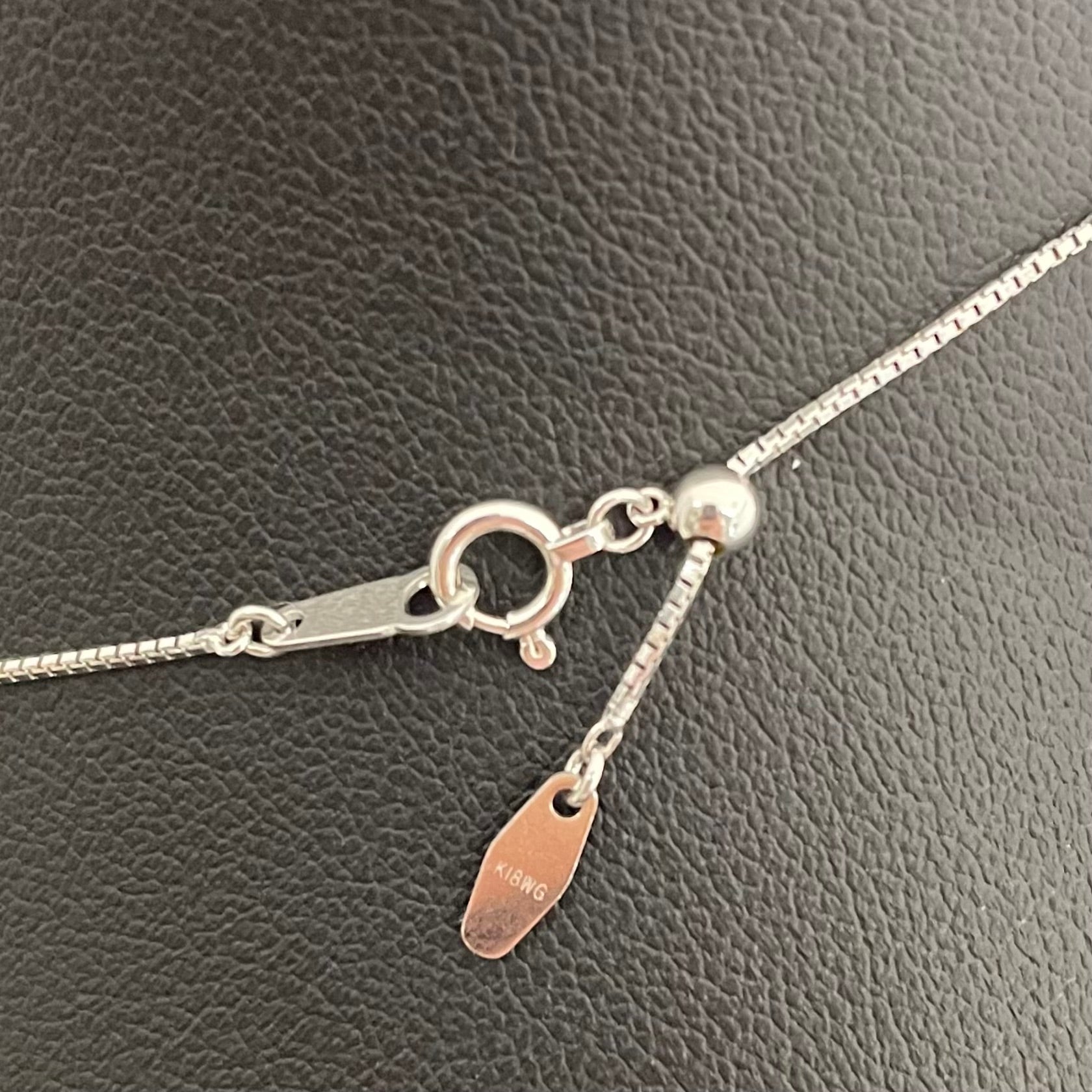 ノンブランド _K18WGダイヤモンドネックレス_FD0.1ct/FD0.26ct _45cm／3.4g_中古品