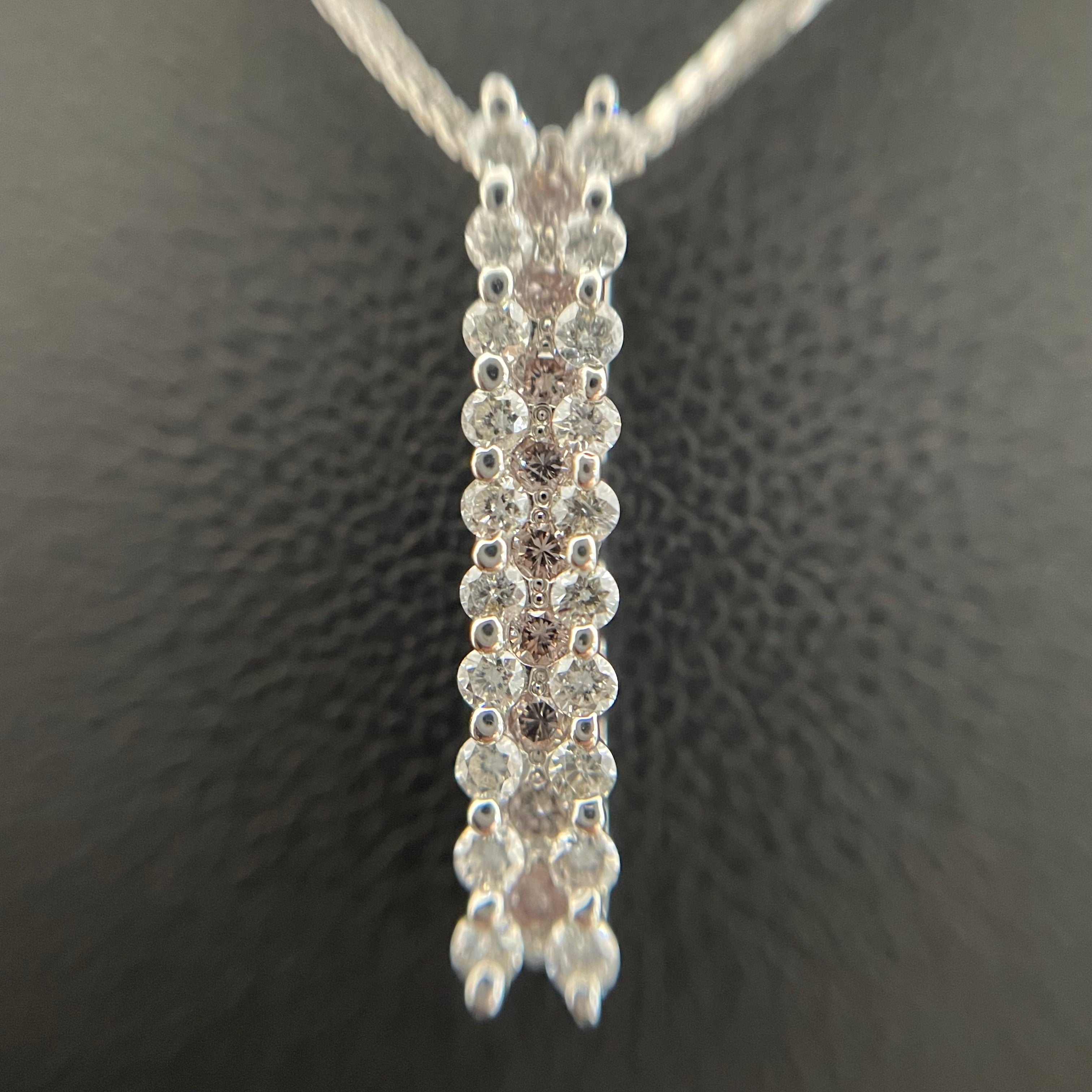 ノンブランド _K18WGダイヤモンドネックレス_FD0.1ct/FD0.26ct _45cm／3.4g_中古品