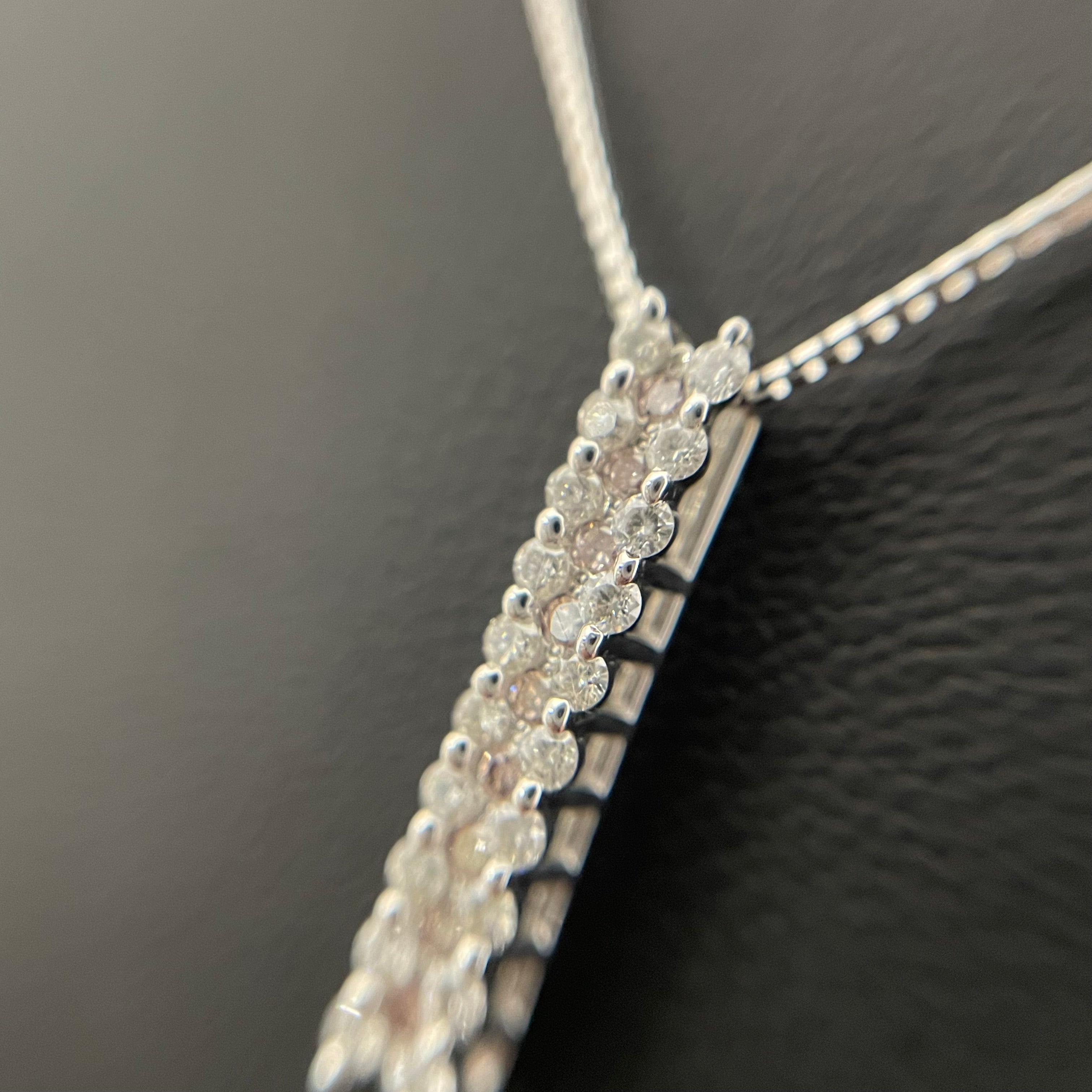 ノンブランド _K18WGダイヤモンドネックレス_FD0.1ct/FD0.26ct _45cm／3.4g_中古品