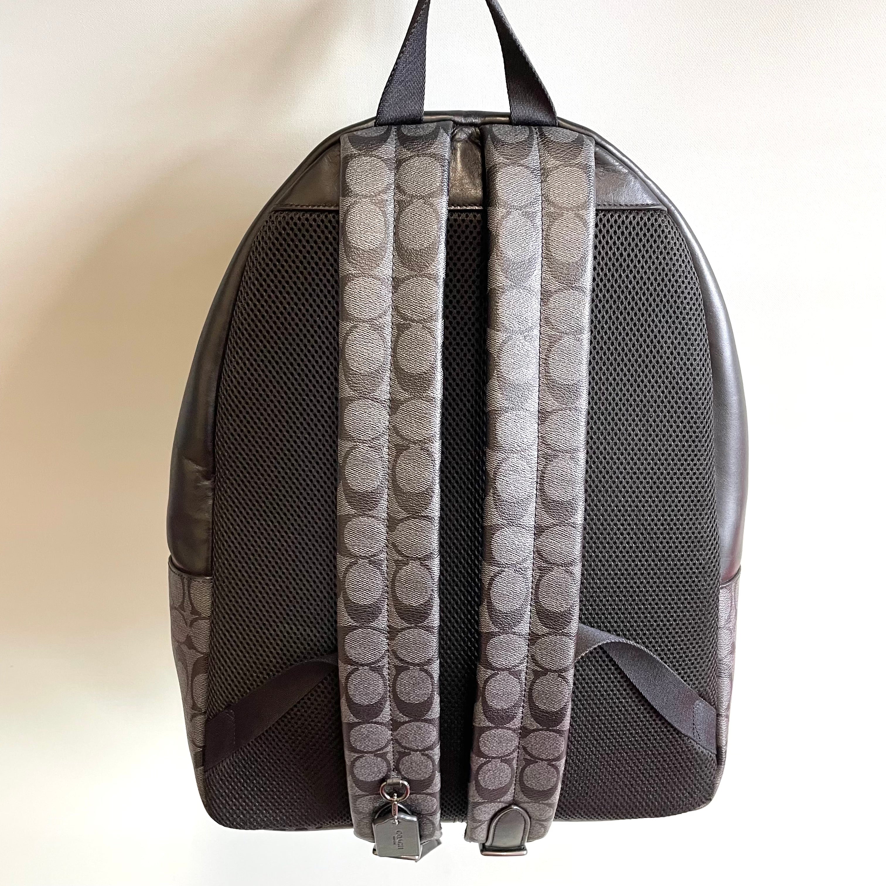 COACH_（コーチ）_シグネチャー リュック_F55398 _チャコールxブラック_中古品