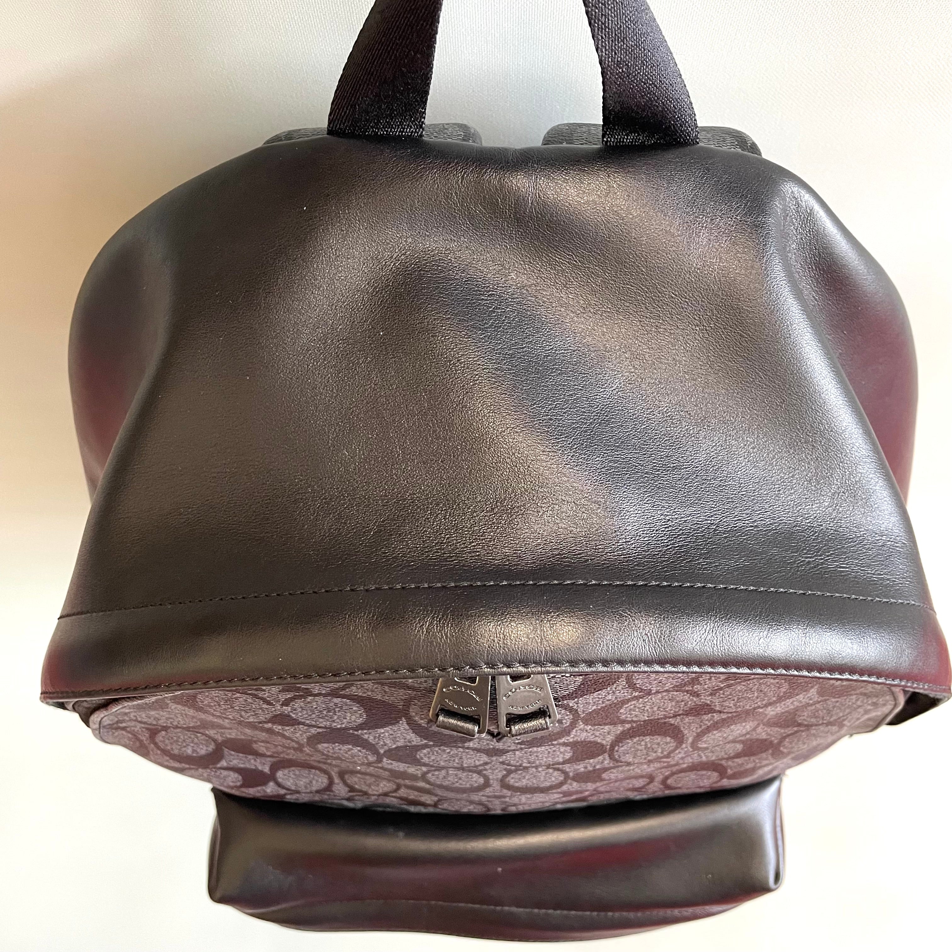 COACH_（コーチ）_シグネチャー リュック_F55398 _チャコールxブラック_中古品