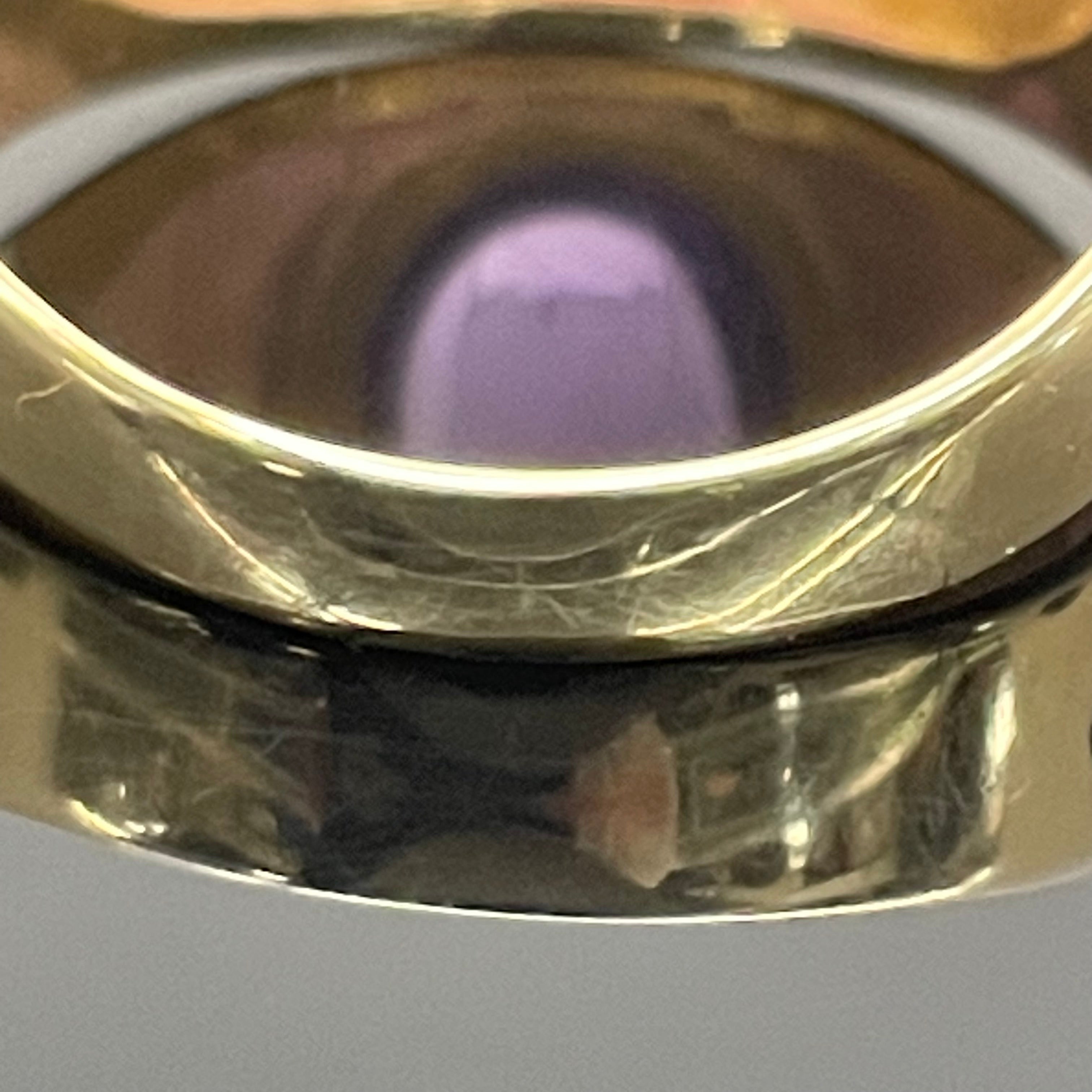 ノンブランド _アメジスト _K18カレッジリング _7.4g／＃19.5号 _中古品