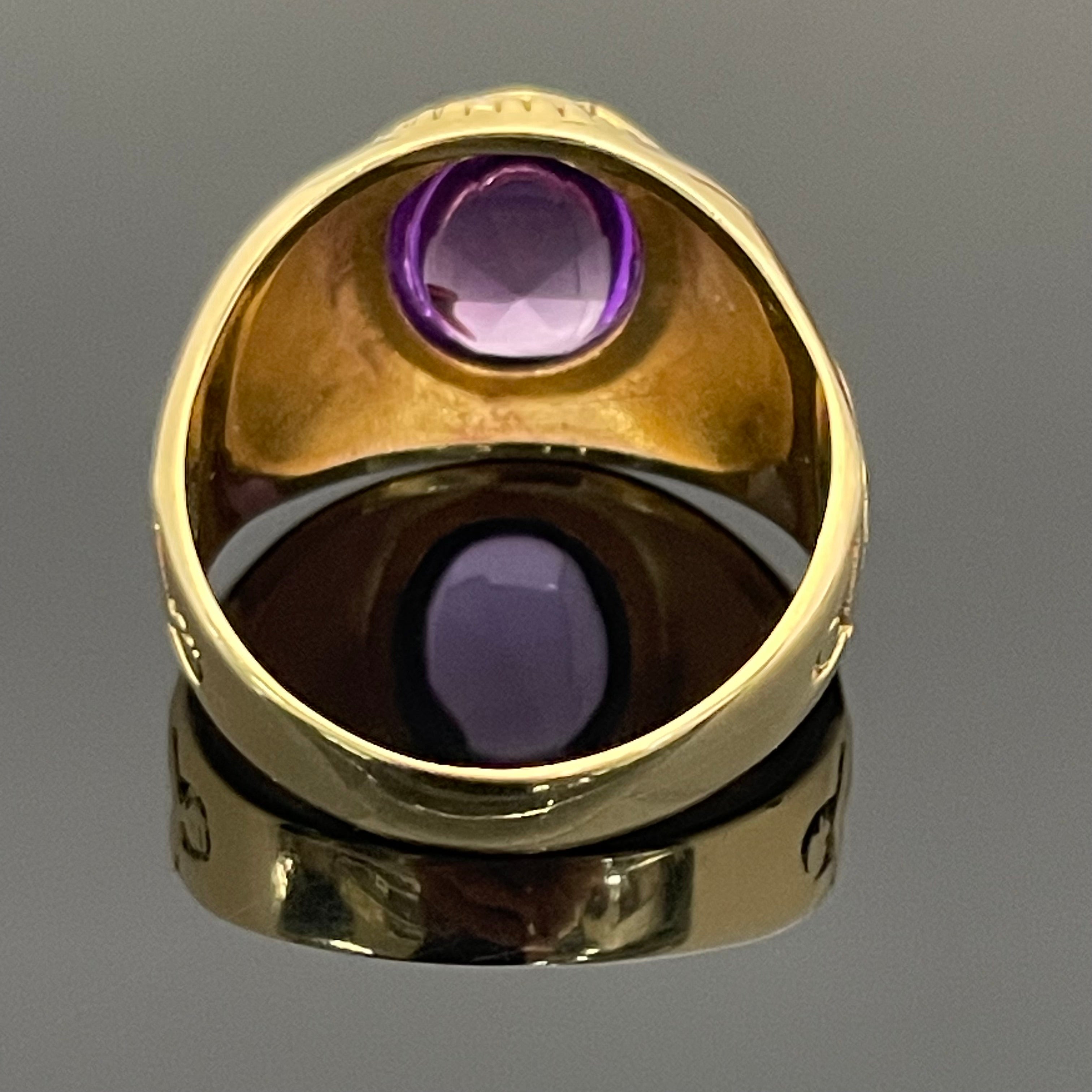 ノンブランド _アメジスト _K18カレッジリング _7.4g／＃19.5号 _中古品
