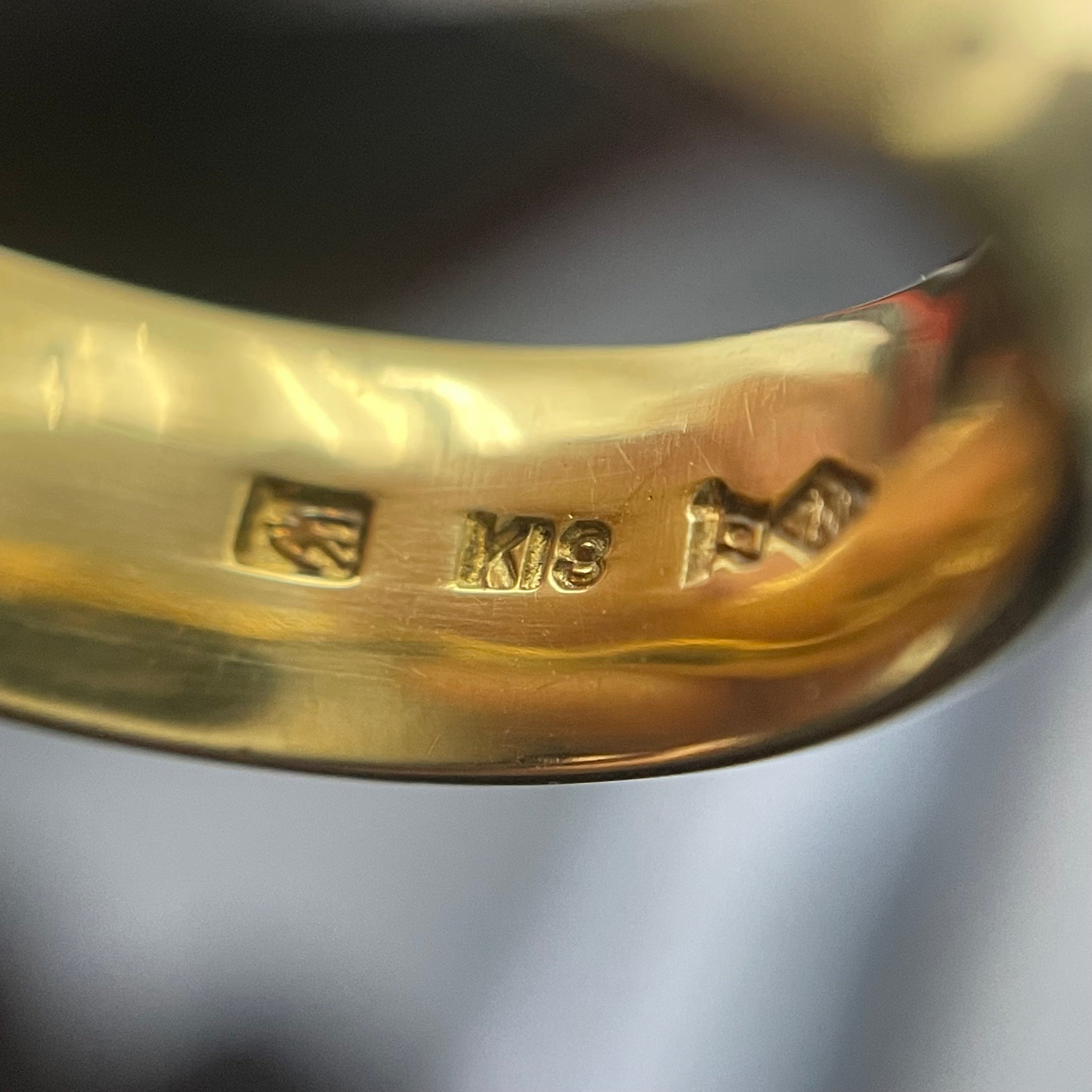 ノンブランド _K18甲丸リング _7.6g／＃15号 _中古品