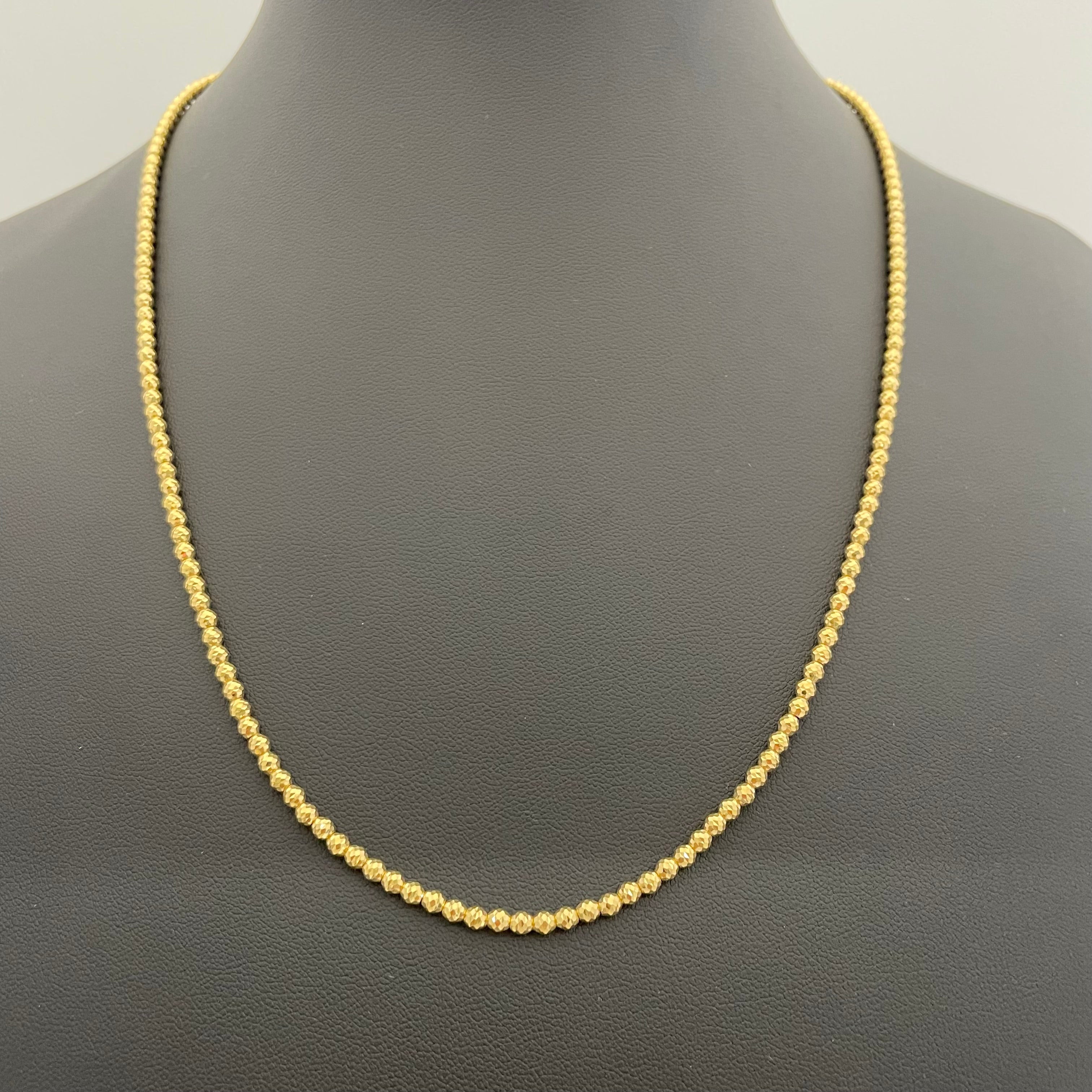 ノンブランド _ミラーボール _K18ネックレス _12. 2g／55cm _中古品