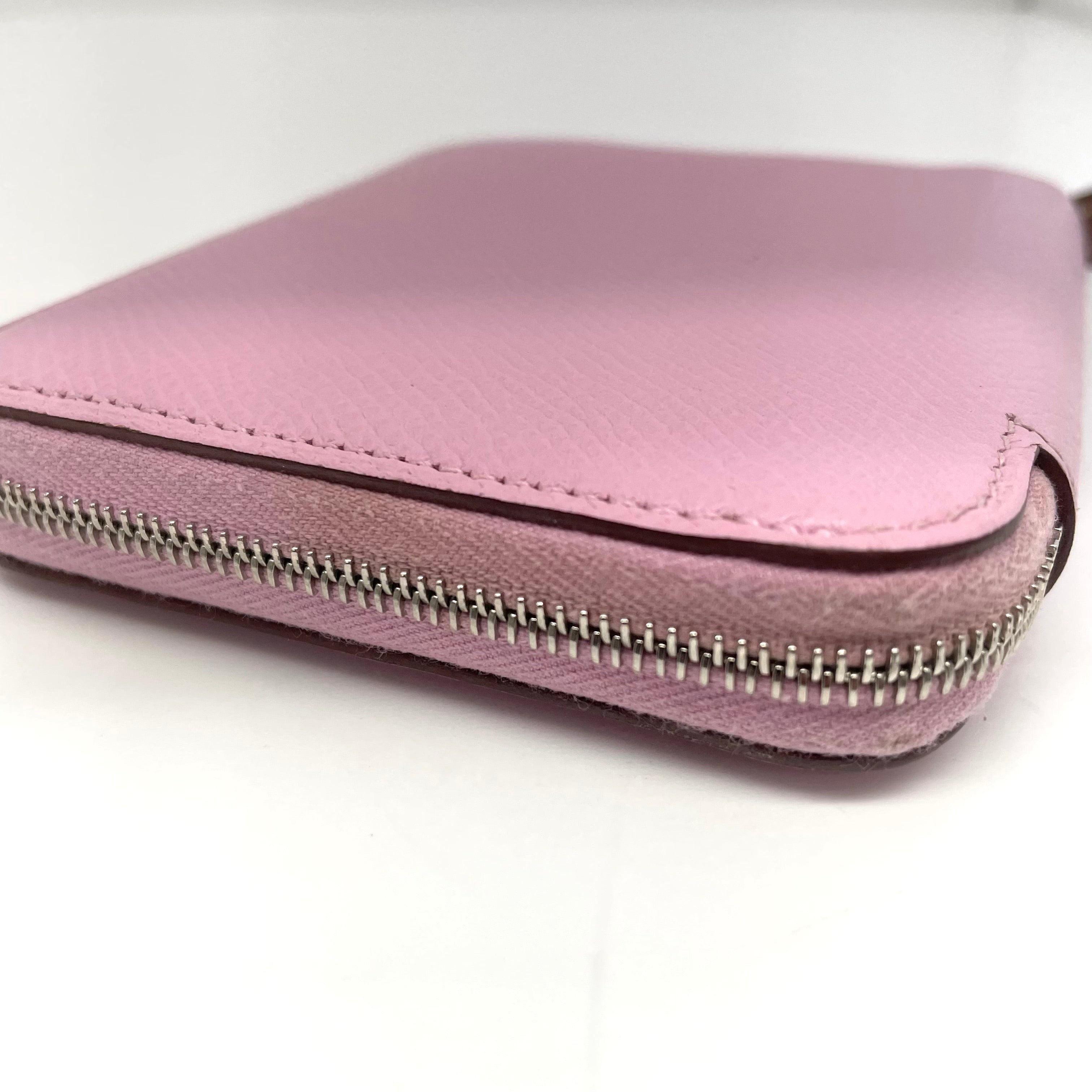HERMES_（エルメス）_アザップコンパクト _シルクインコインケース_ヴォーエプソン ピンク_中古品