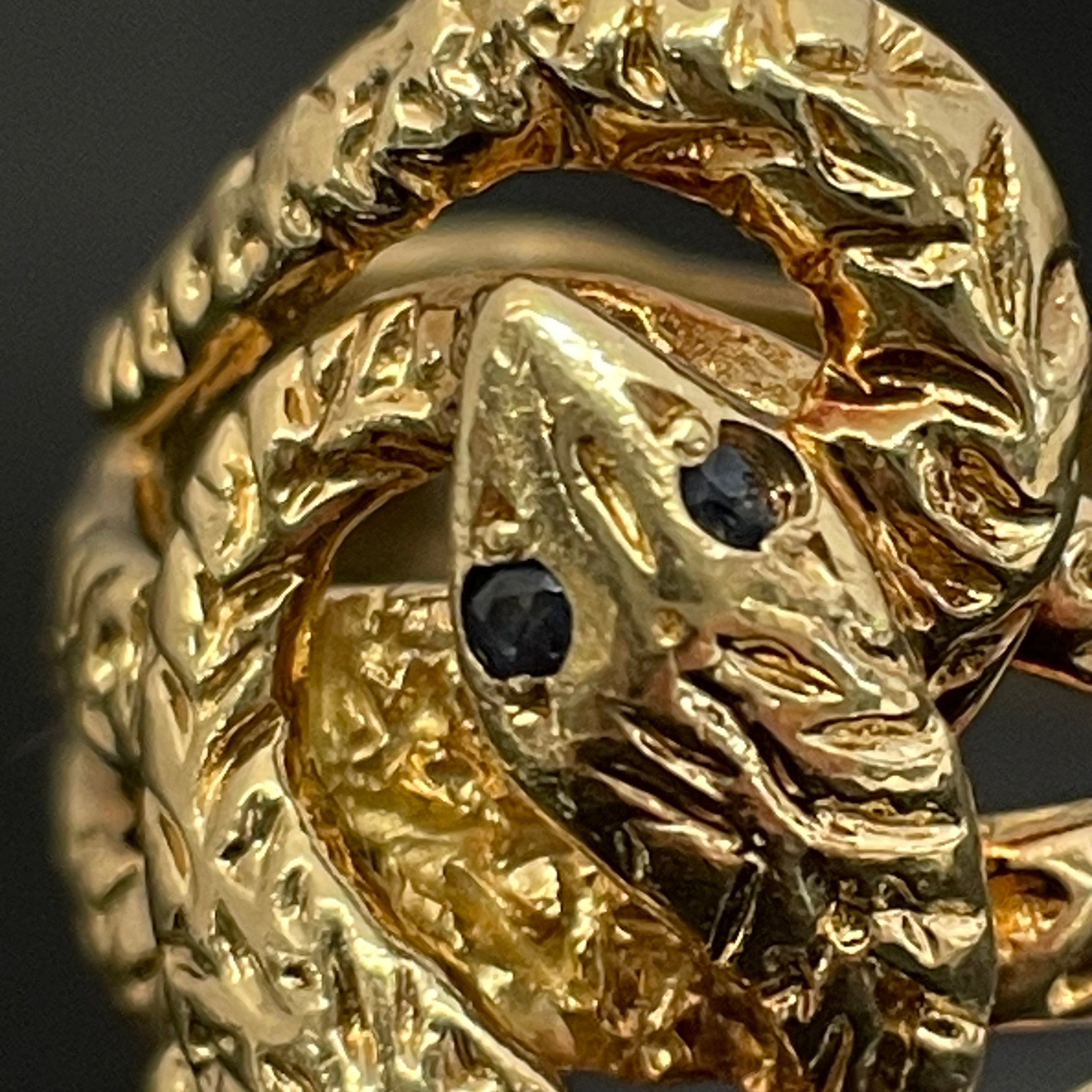 ノンブランド_K18双蛇モチーフリング_12g／＃21号_中古品