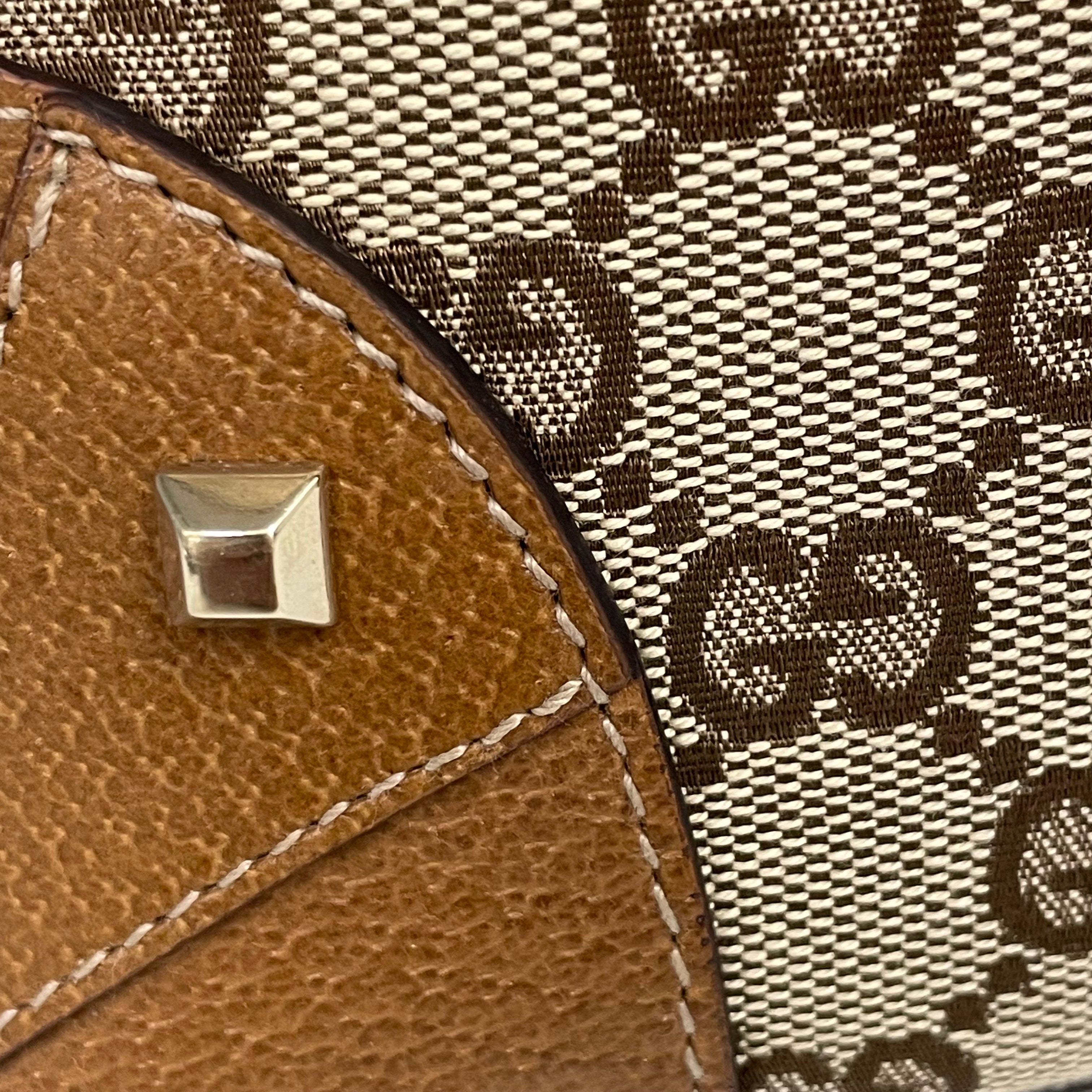 GUCCI_（グッチ)_GGキャンバス _ブラウンレザー _ハンドバッグ131023_中古品