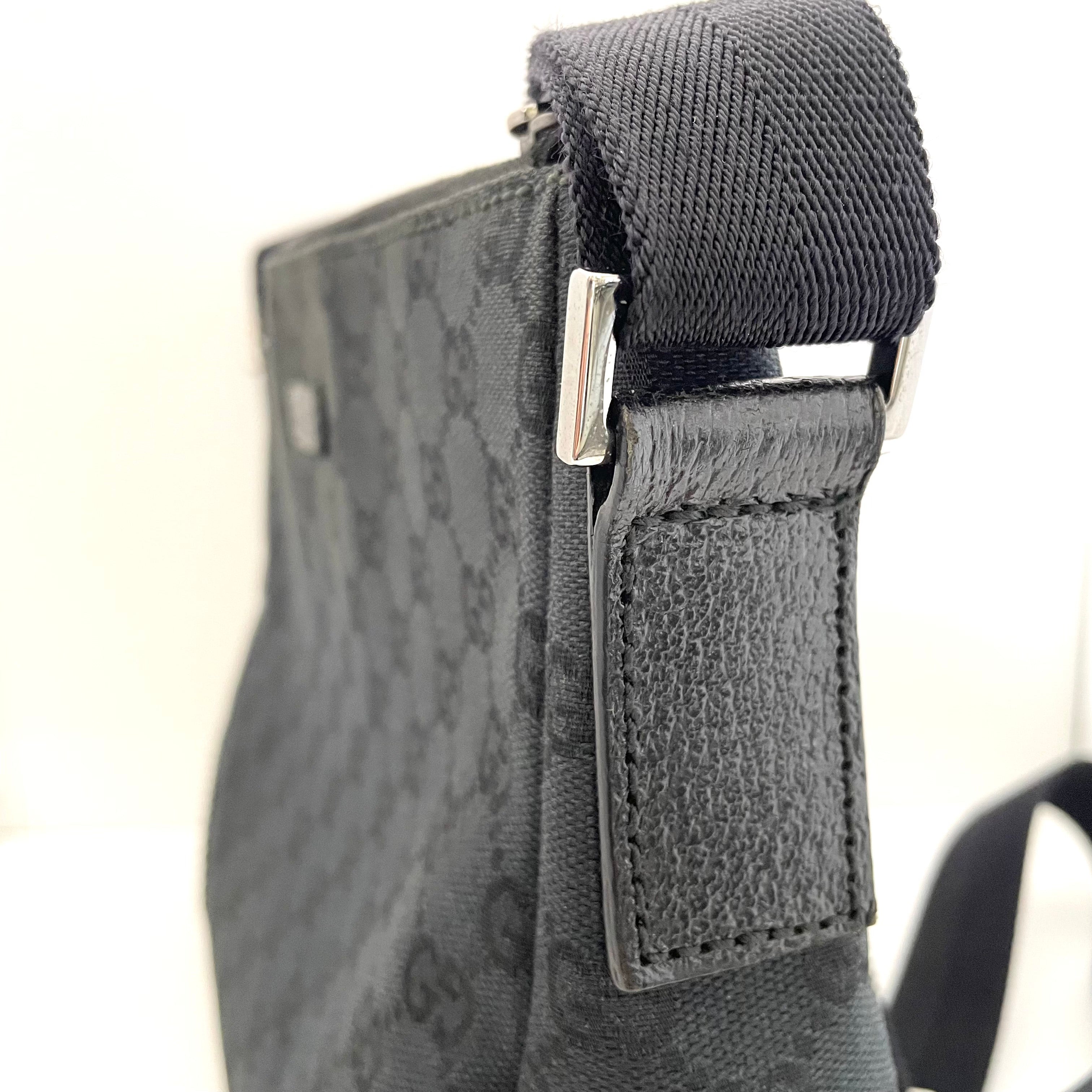 GUCCI_（グッチ)_GGキャンバス_ショルダーバック_114273ブラック_中古品