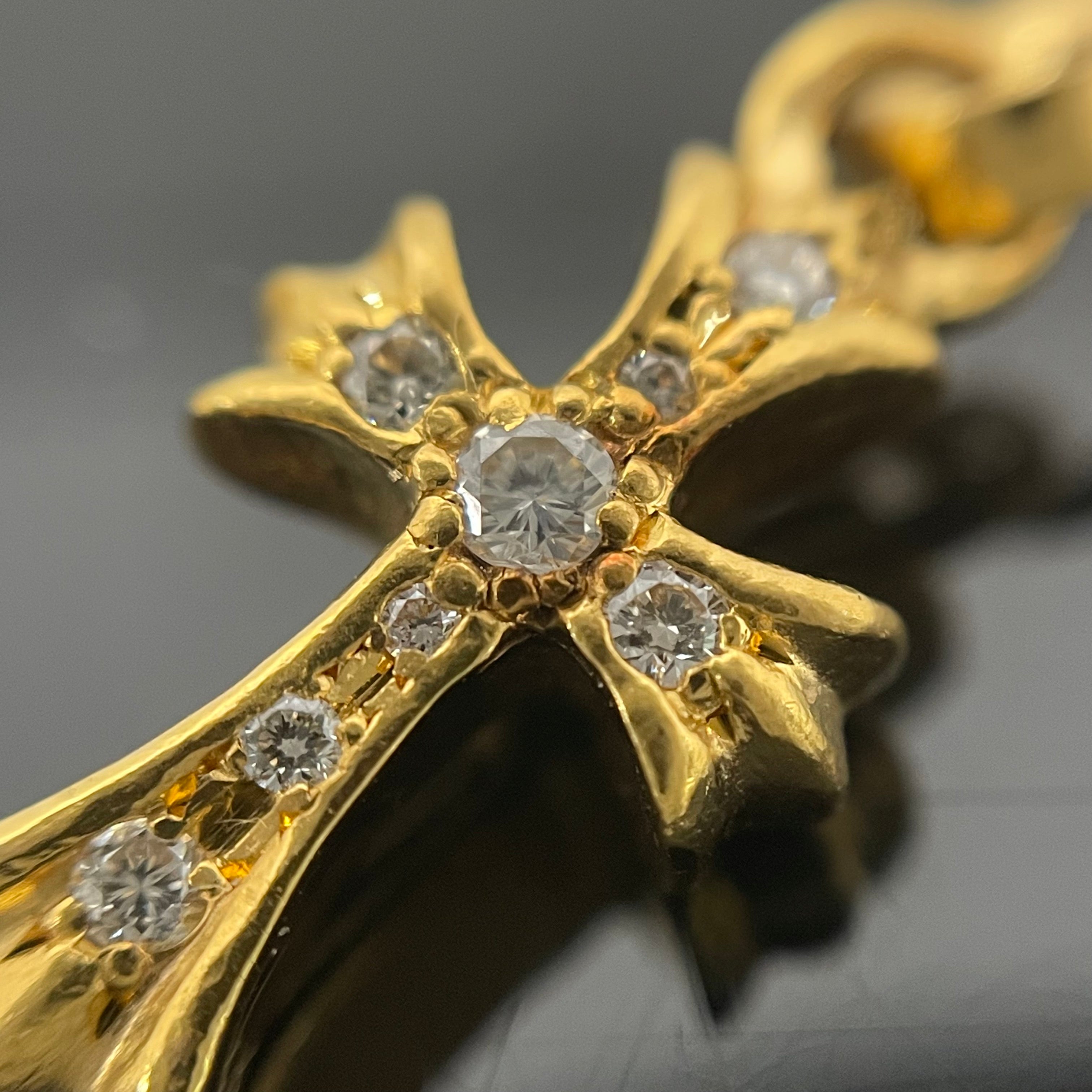 ノンブランド _K22ダイヤモンド_ミニクロスペンダントトップ _PD 3.4g_中古品