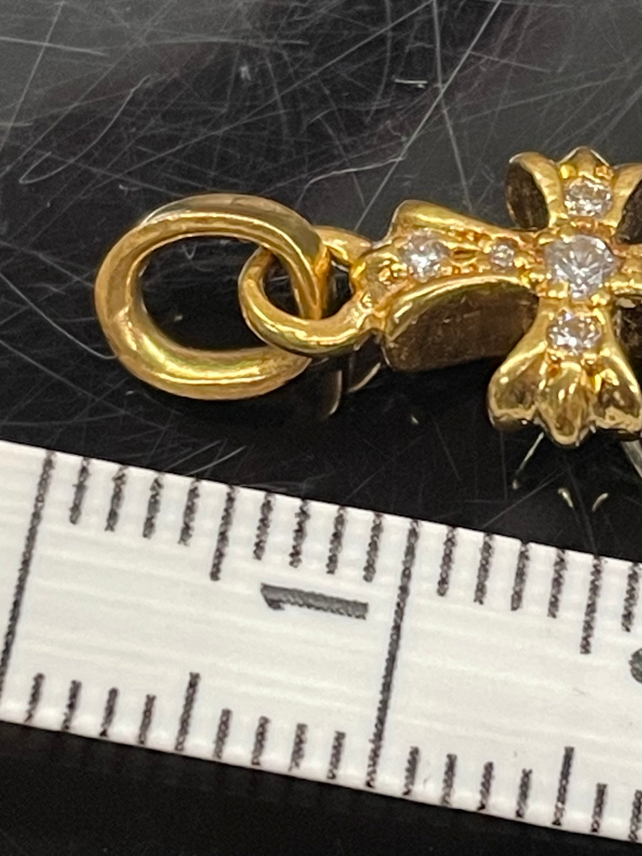 ノンブランド _K22ダイヤモンド_ミニクロスペンダントトップ _PD 3.4g_中古品