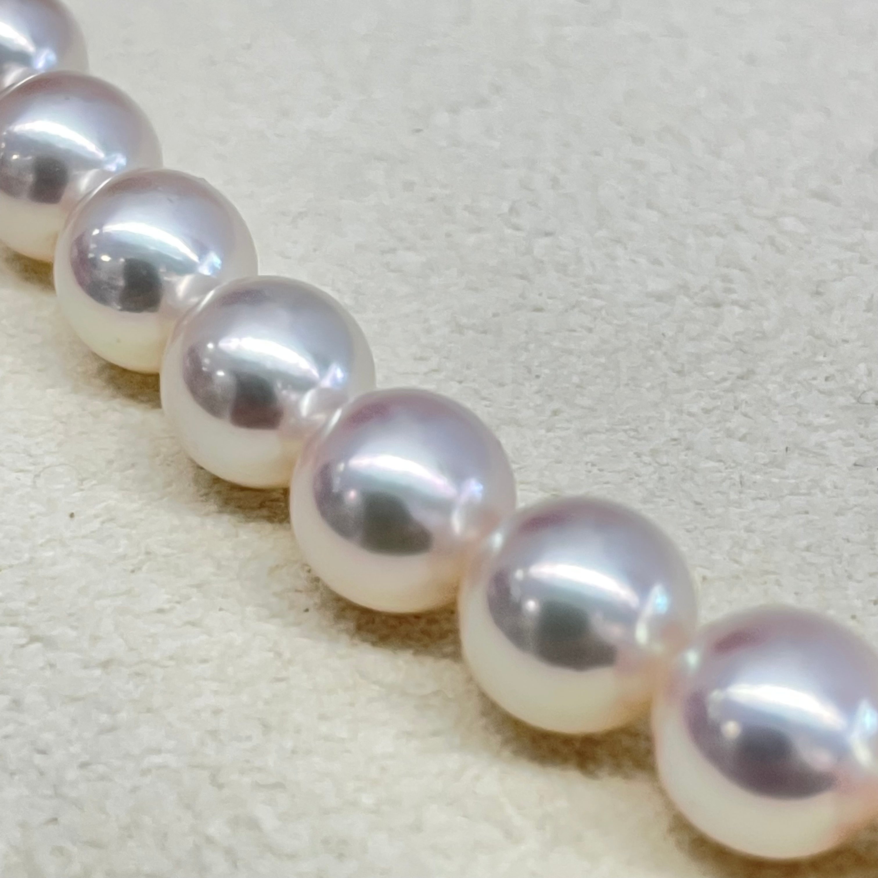 MIKIMOTO_（ミキモト）_パールネックレス　_7.5〜8.0㎜／43cm／留金SV  _オーロラロゼ_真科研鑑定書付き_中古品