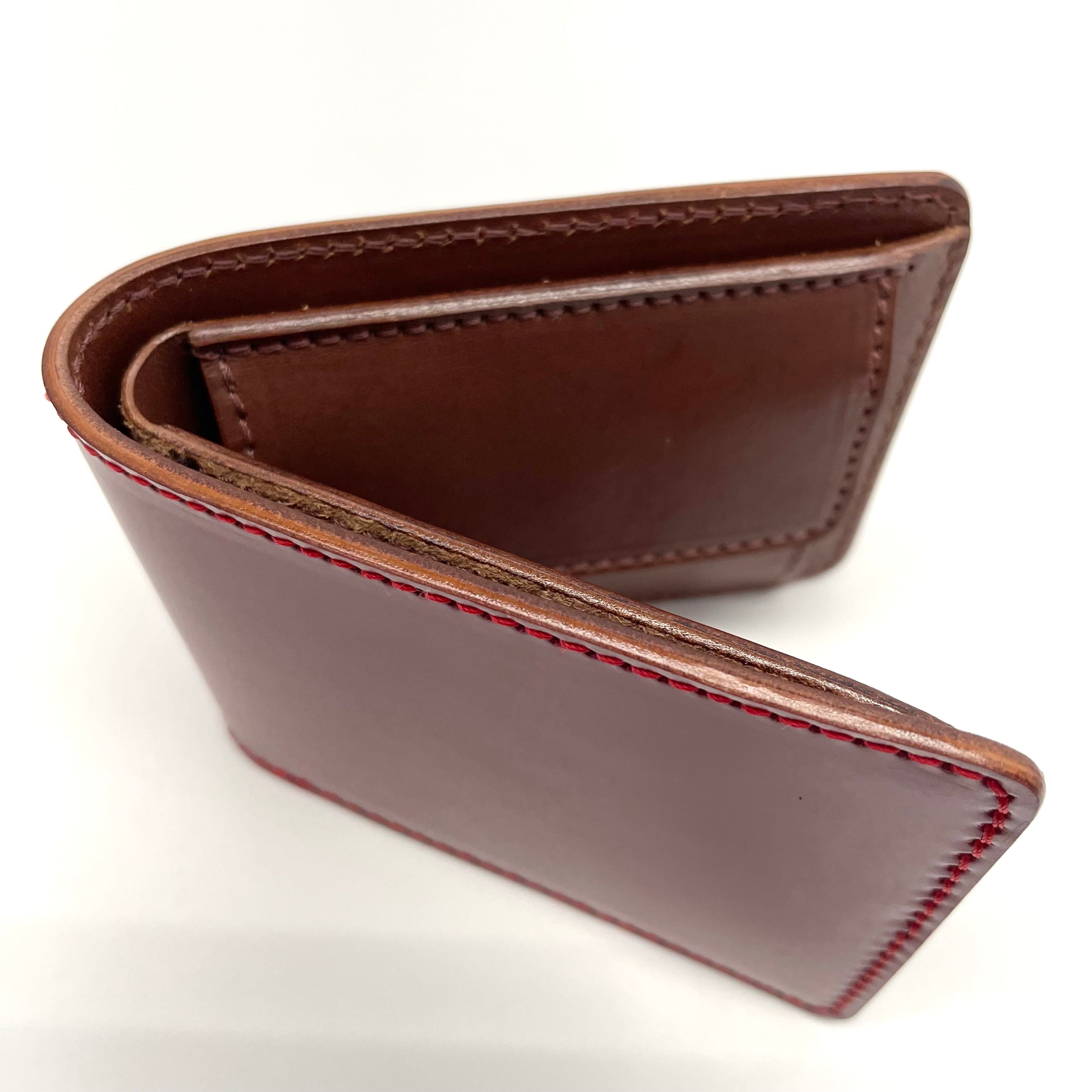 MAMA KIN_コードバン/二つ折り財布_栃木レザー/レザーウォレット_中古品