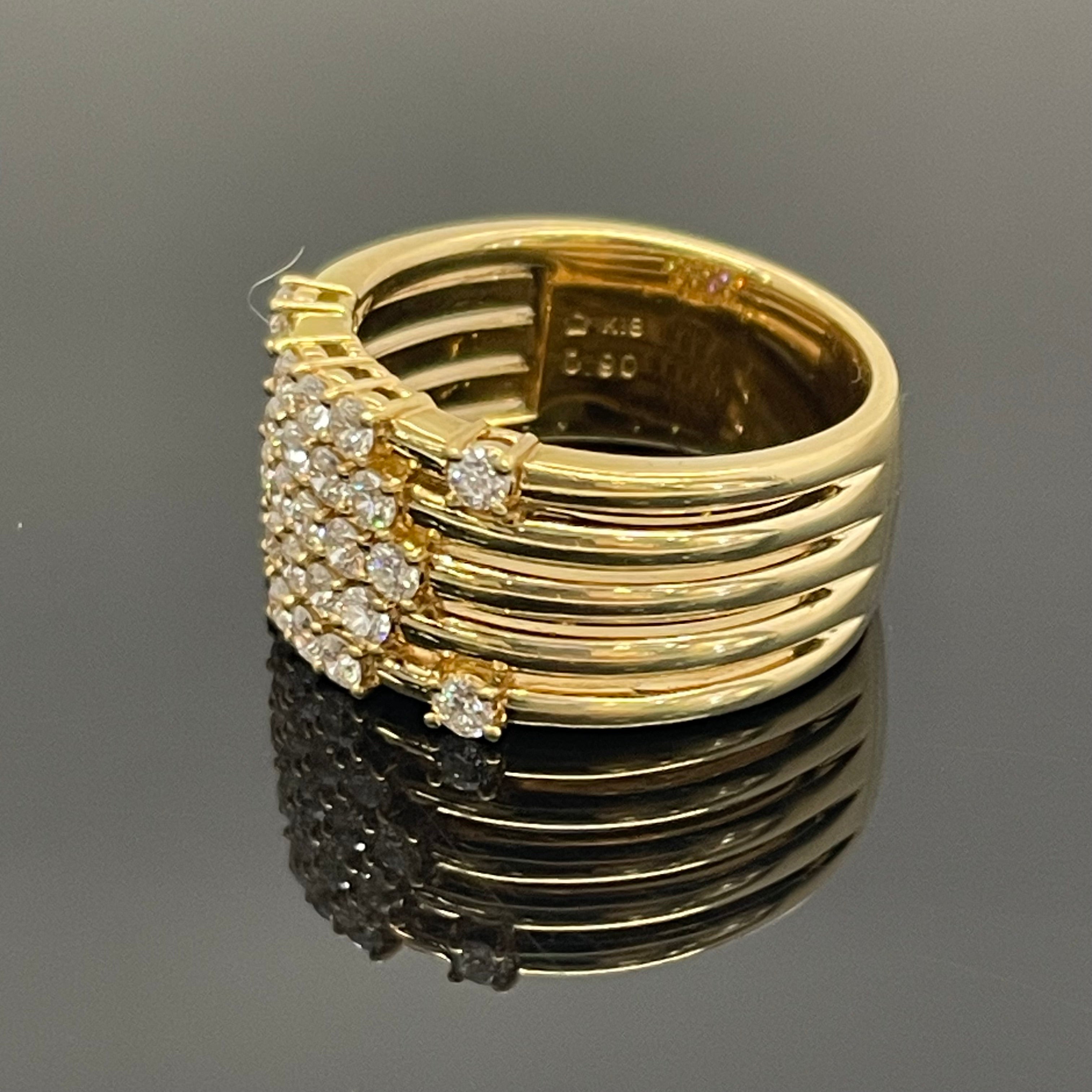 星の砂_K18ダイヤモンドリング_FD0.90ct/13.1g/＃16.5号_中古品