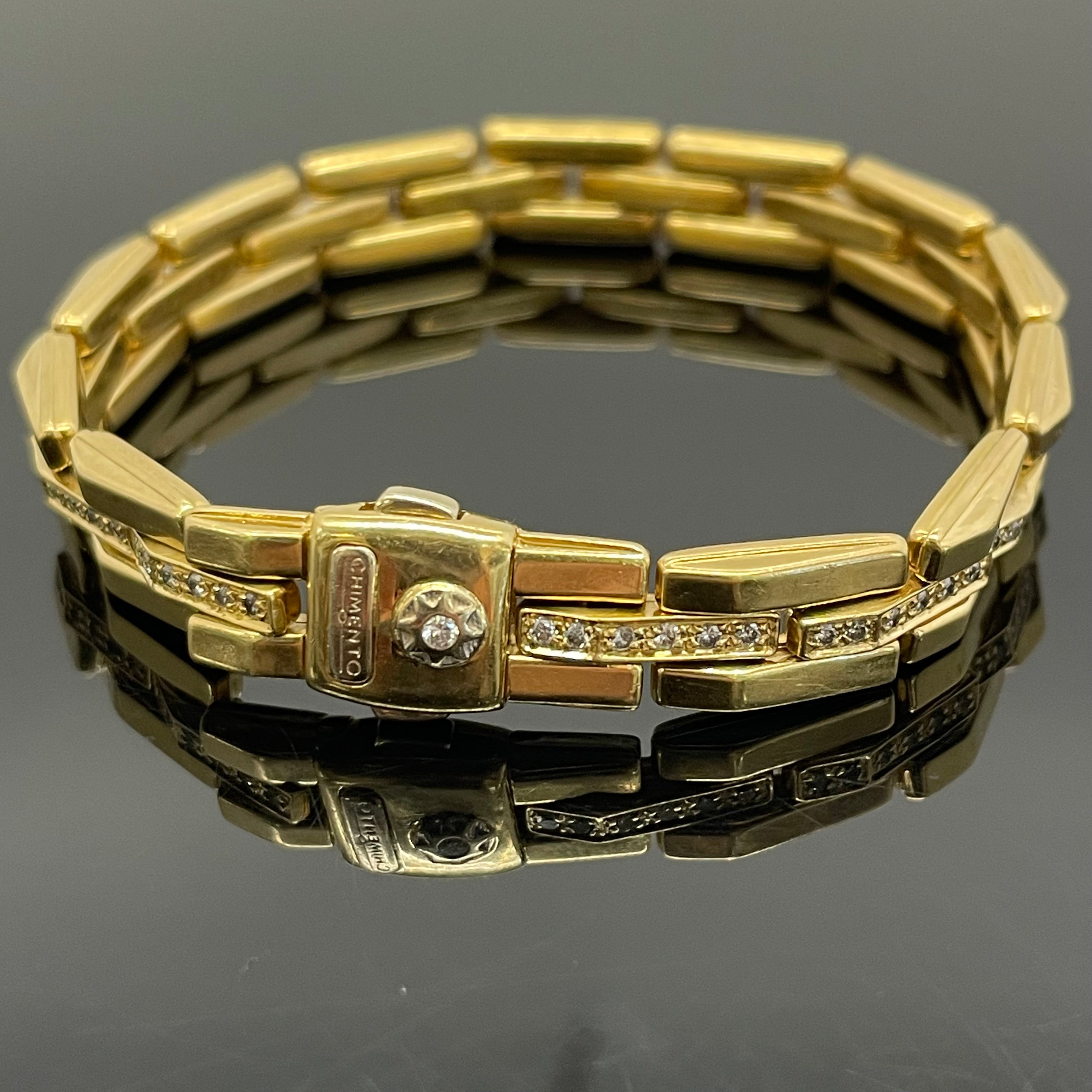CHIMENTO（キメント)K18ダイヤモンドブレスレット17.5cm／24. 4g 中古品