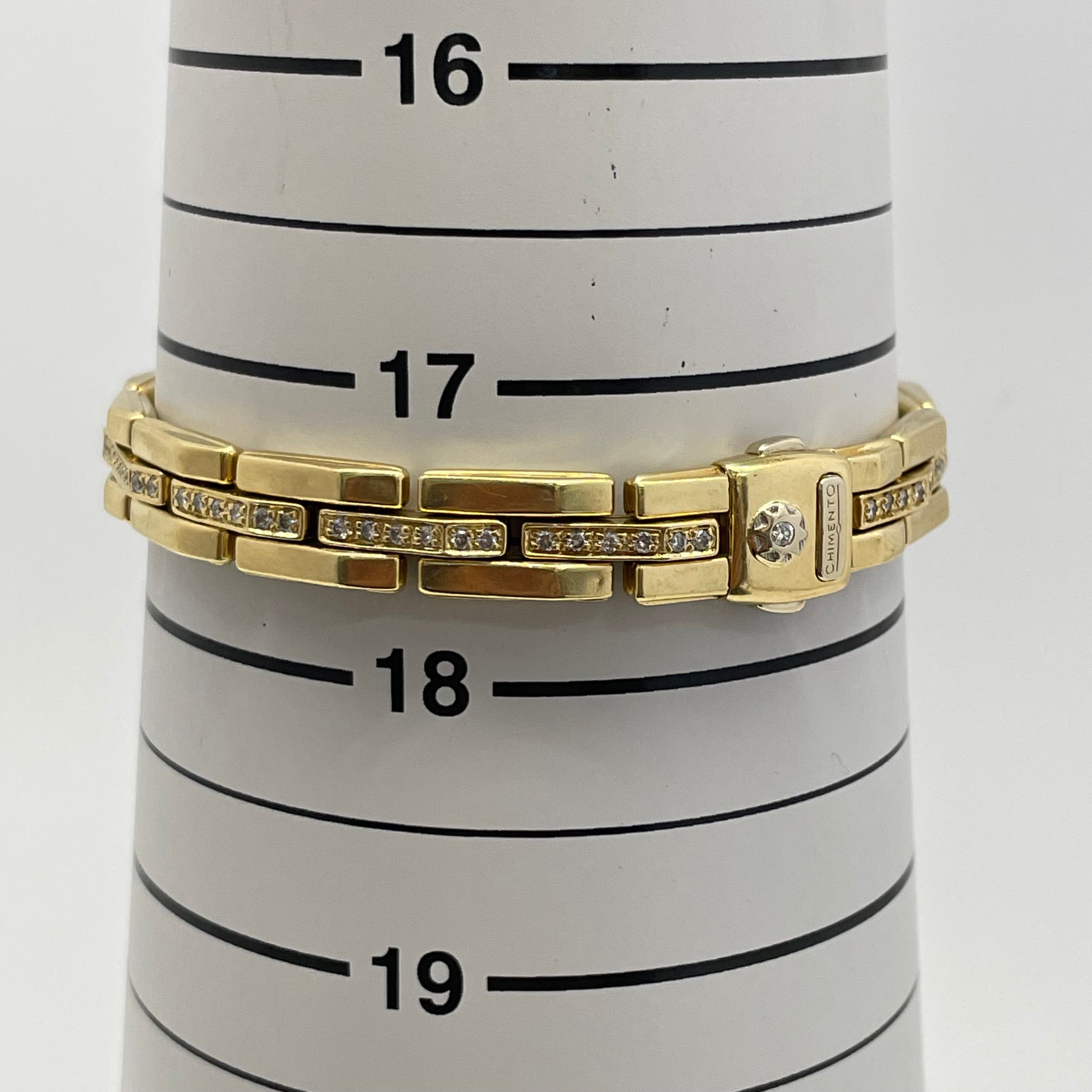 CHIMENTO_（キメント)_K18ダイヤモンドブレスレット_17.5cm／24. 4g _中古品