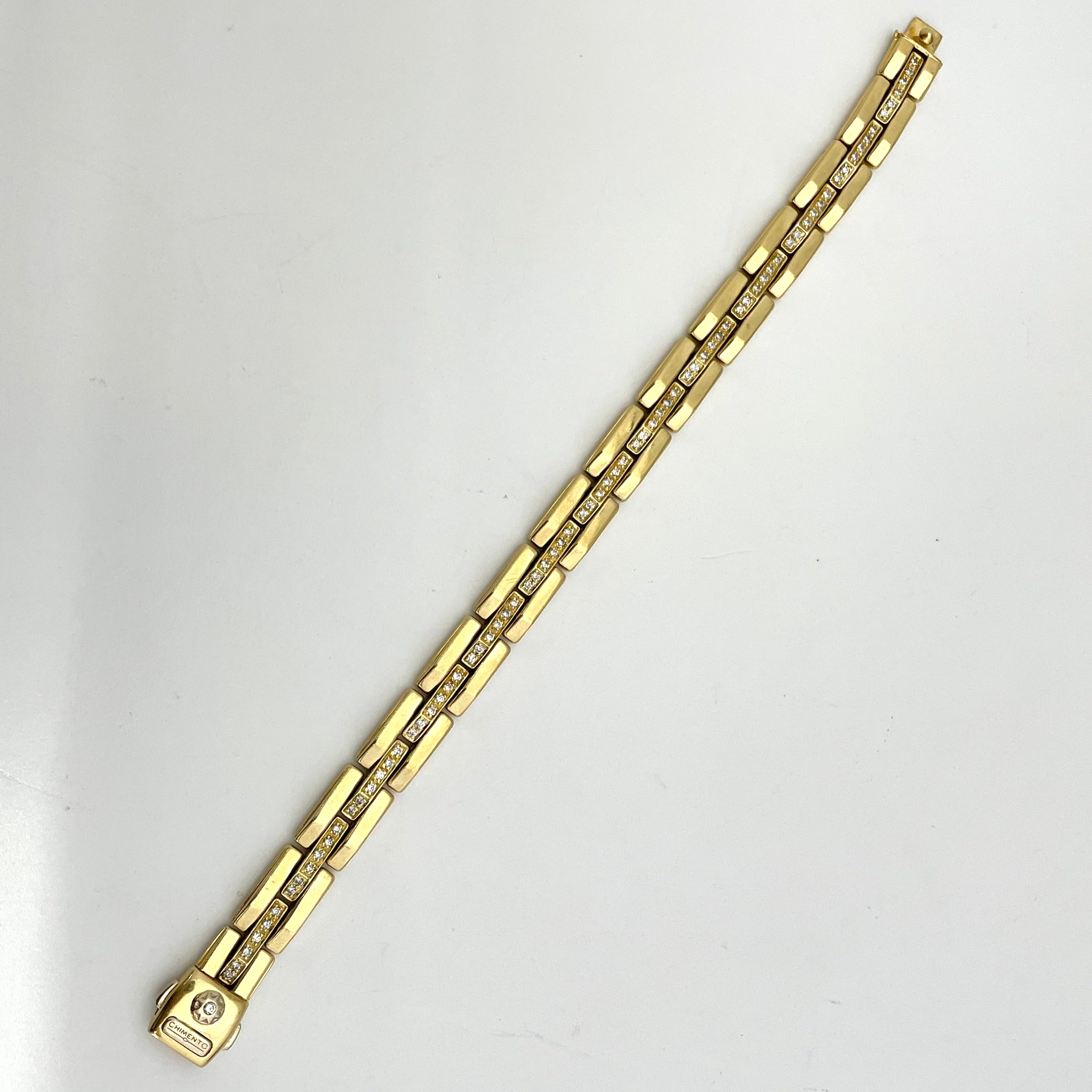 CHIMENTO（キメント)K18ダイヤモンドブレスレット17.5cm／24. 4g 中古品