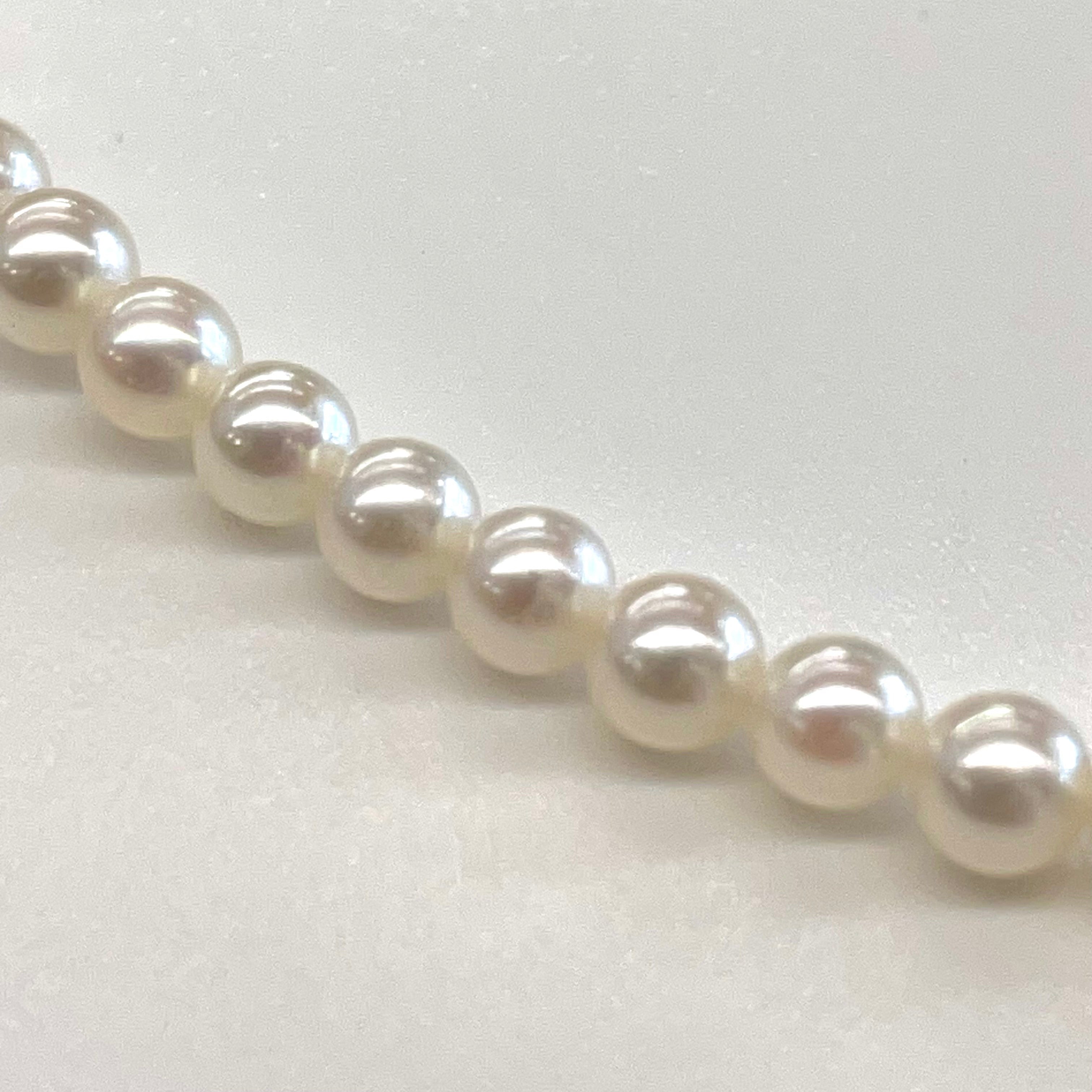 MIKIMOTO _（ミキモト）_ベビーパールネックレス_3.5〜3.9㎜／38cm／留金SV_中古品