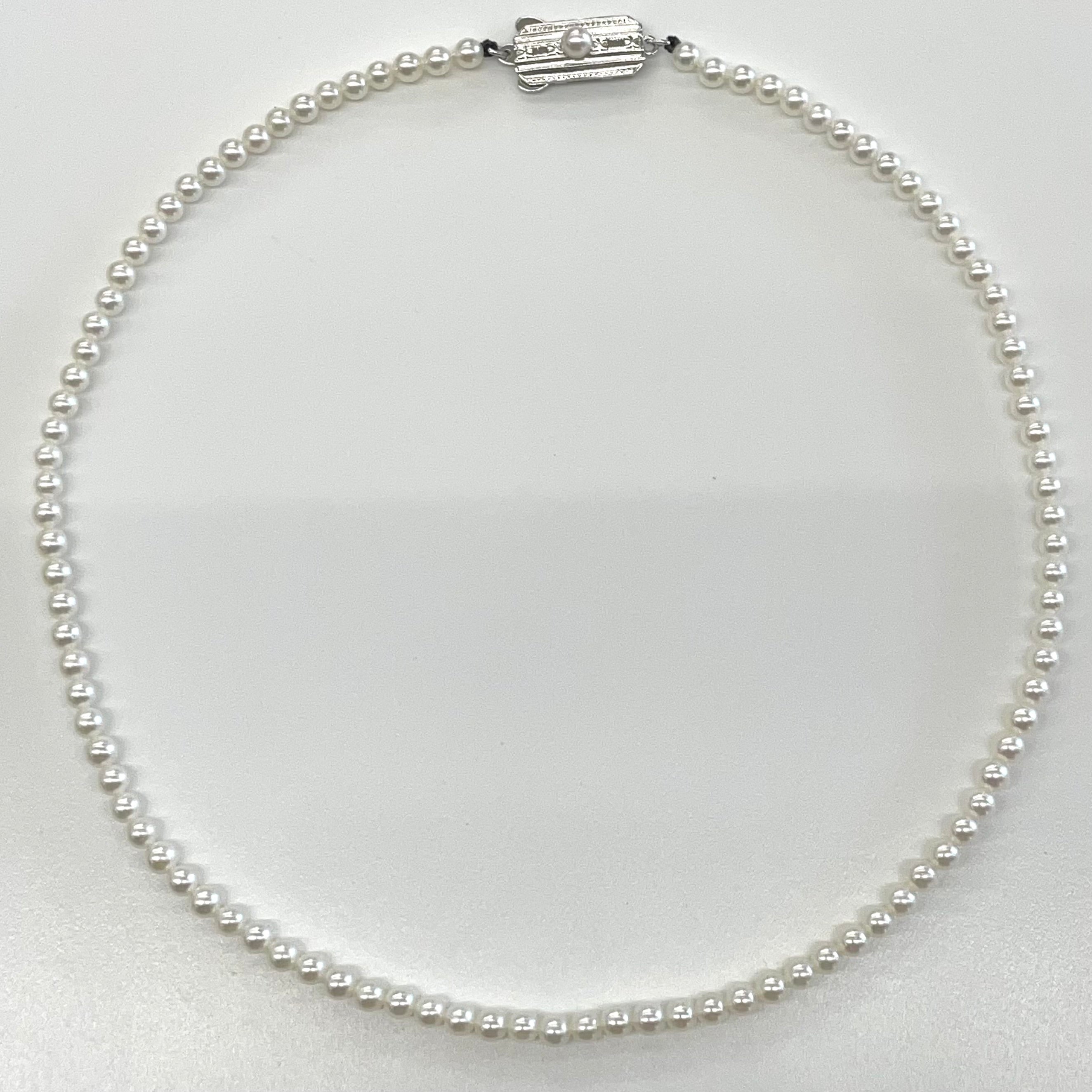 MIKIMOTO _（ミキモト）_ベビーパールネックレス_3.5〜3.9㎜／38cm／留金SV_中古品