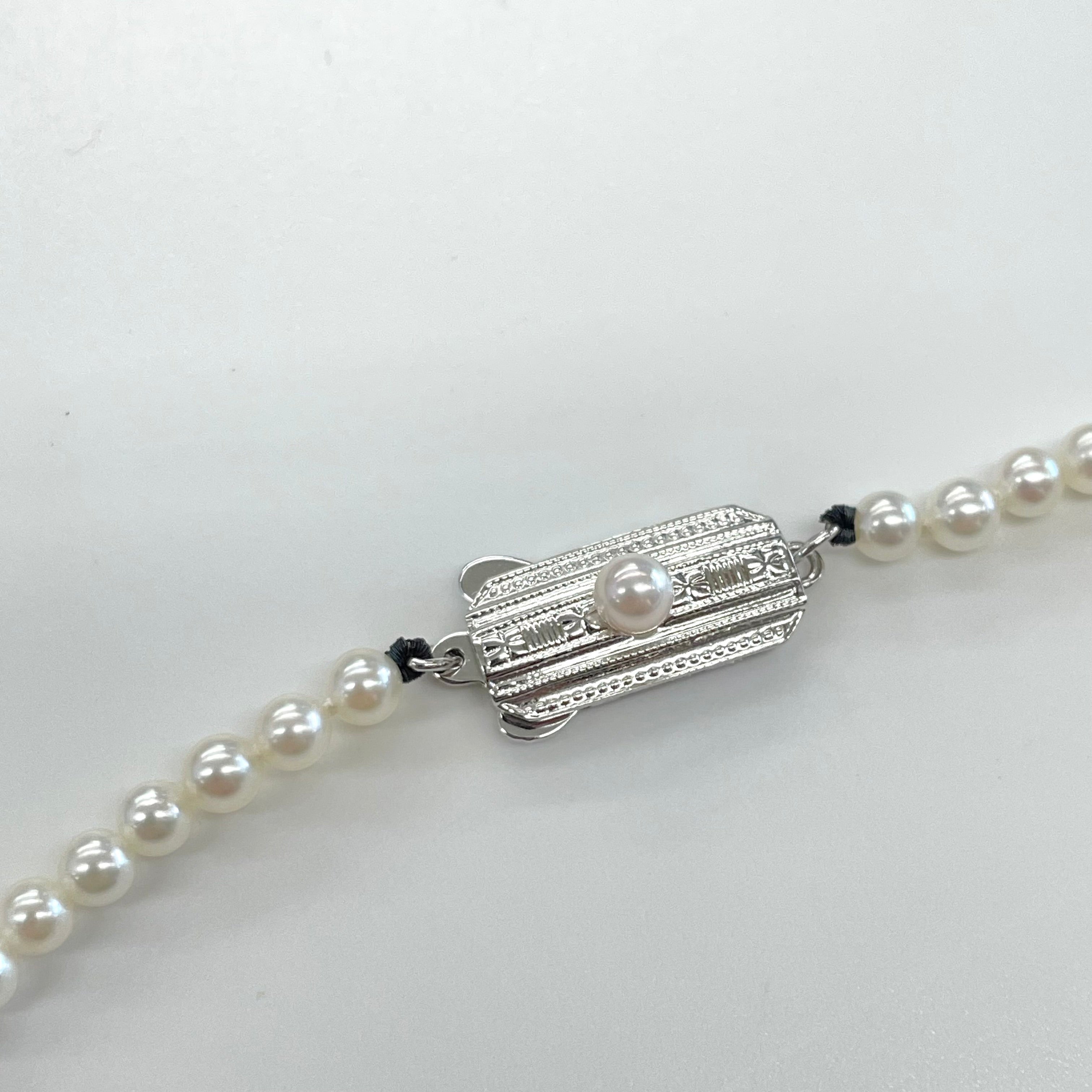 MIKIMOTO _（ミキモト）_ベビーパールネックレス_3.5〜3.9㎜／38cm／留金SV_中古品