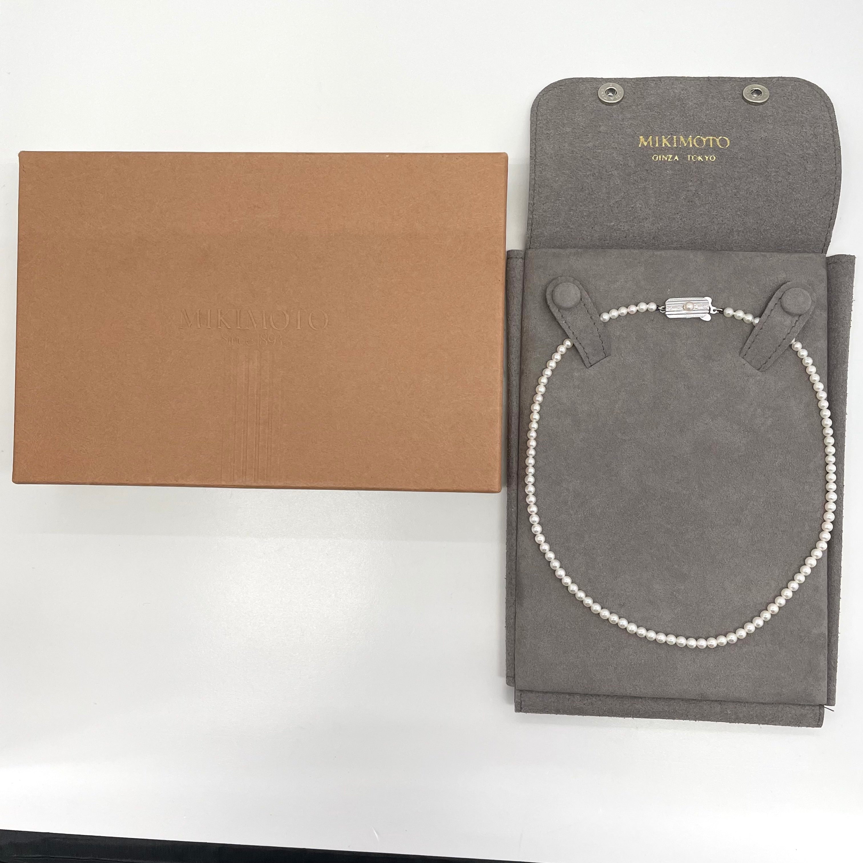 MIKIMOTO _（ミキモト）_ベビーパールネックレス_3.5〜3.9㎜／38cm／留金SV_中古品