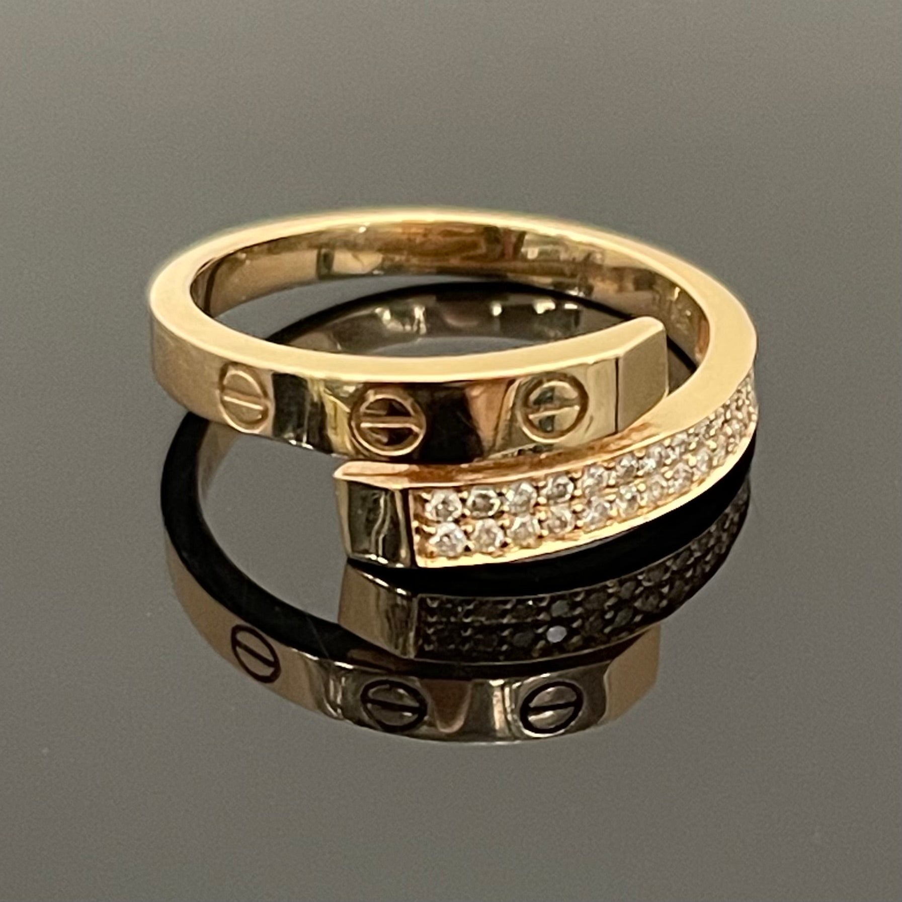 ノンブランド _K18RG_ダイヤモンドリング_FD0.15ct／2.5g／＃12_中古品