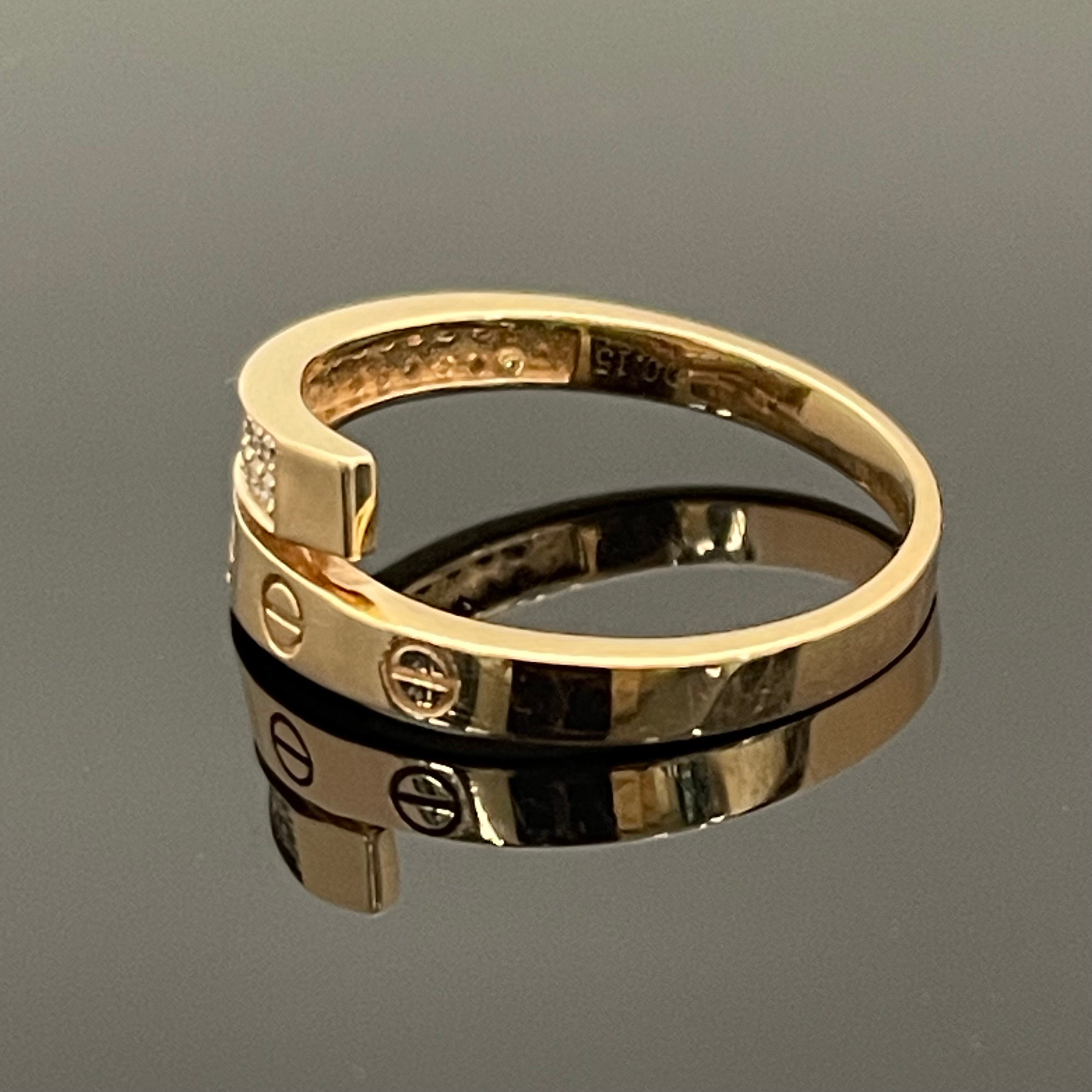 ノンブランド _K18RG_ダイヤモンドリング_FD0.15ct／2.5g／＃12_中古品