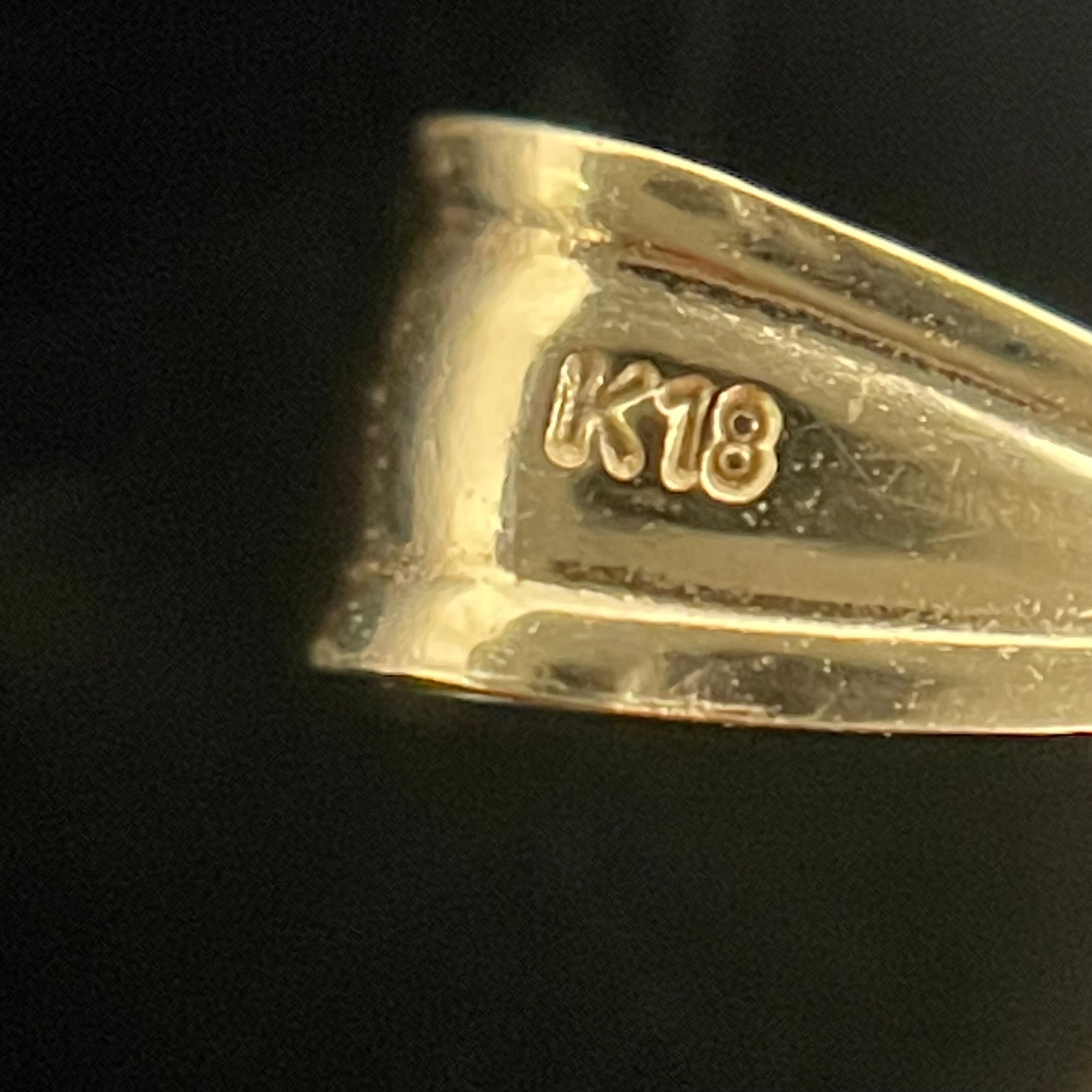 ノンブランド _K18／1.4g _ハート＆キーモチーフ_ペンダントトップ _中古品