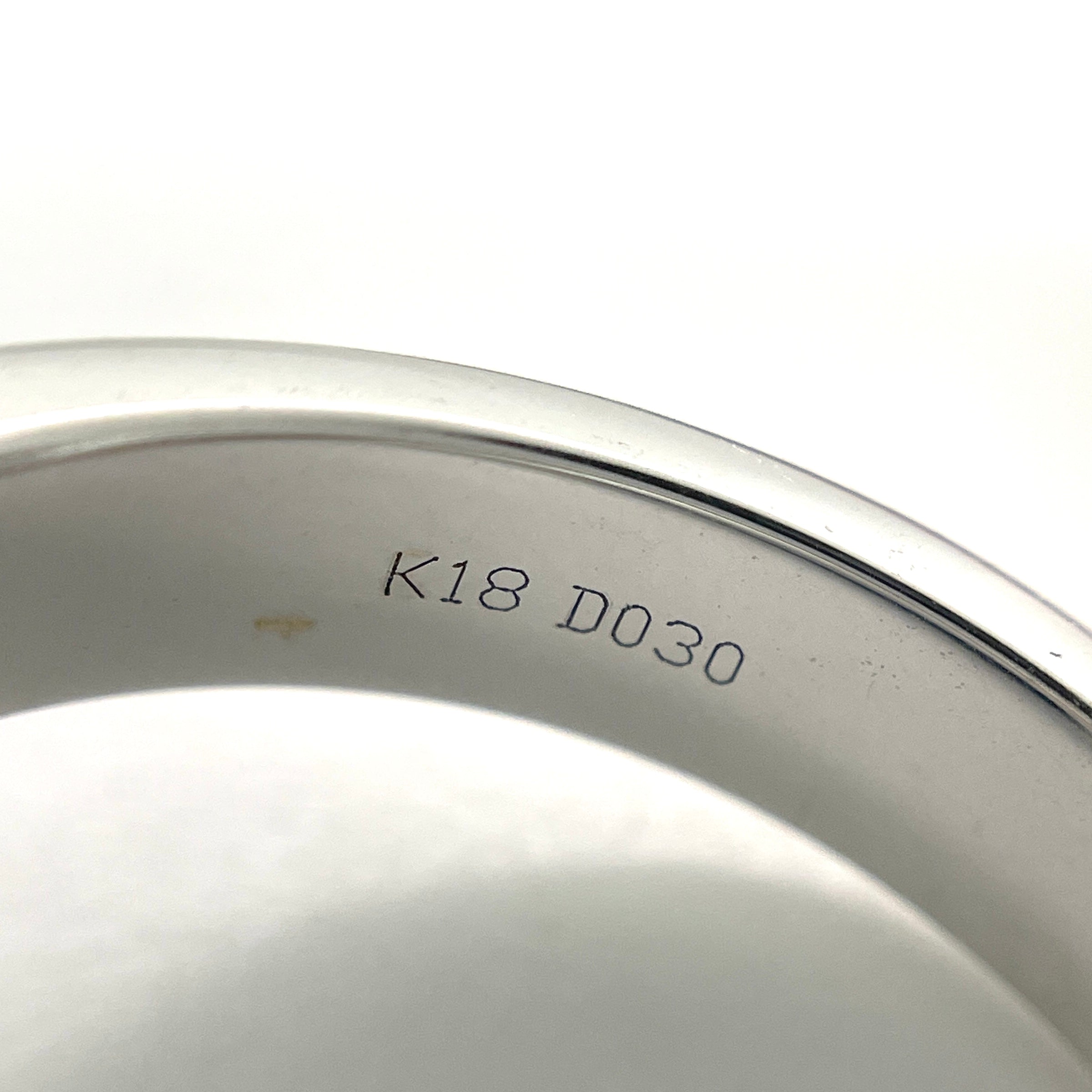 ノンブランド_K18 ダイヤモンドリング_D0.3ct/8.1g/#14号_中古品