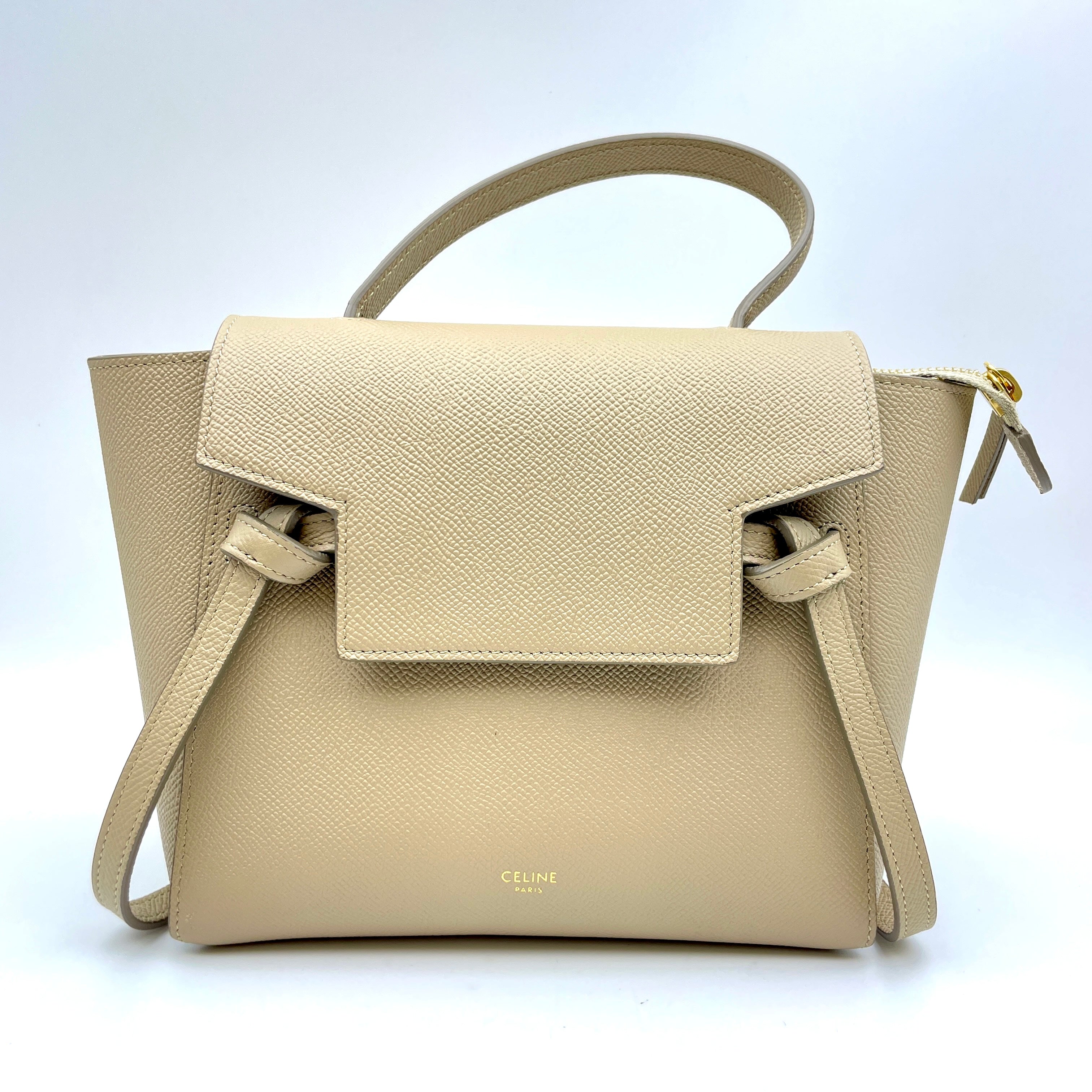 CELINE_（セリーヌ）_189003ZVA.18LT_ベルトバッグ ナノ_ライトトープ_中古品