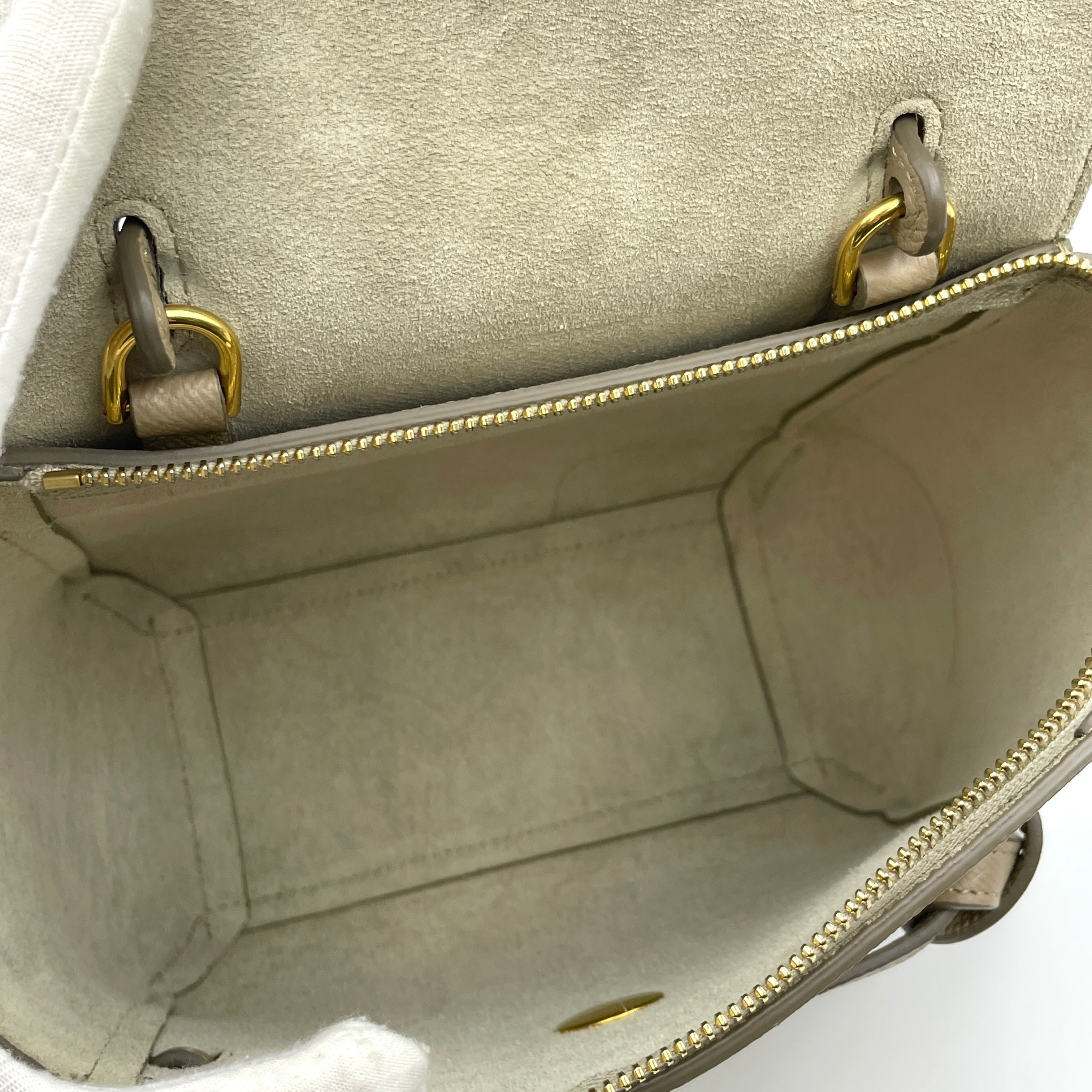 CELINE_（セリーヌ）_189003ZVA.18LT_ベルトバッグ ナノ_ライトトープ_中古品