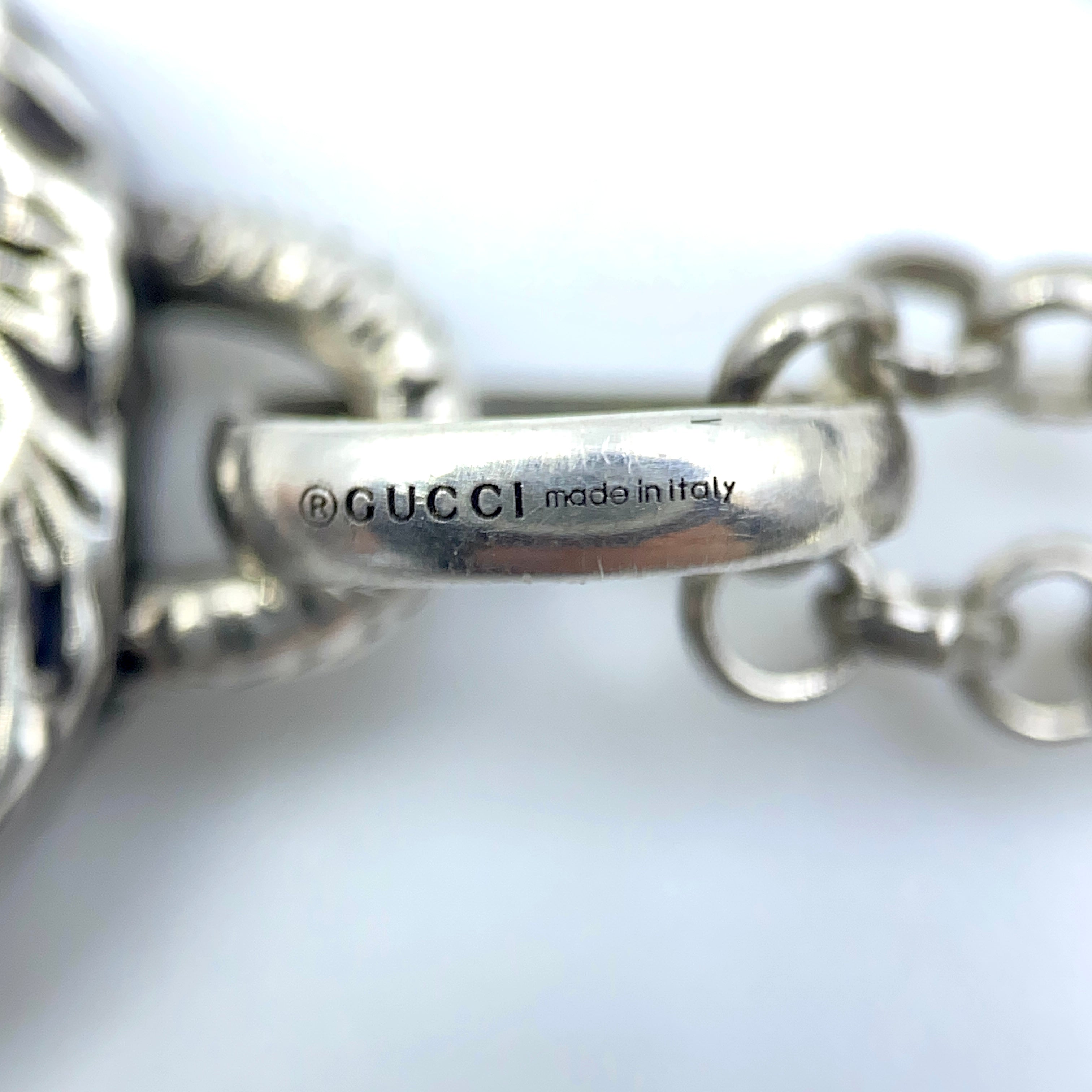 【送料無料】_GUCCI, （グッチ）_ インターロッキング_ペンダント ネックレス 455535_中古品