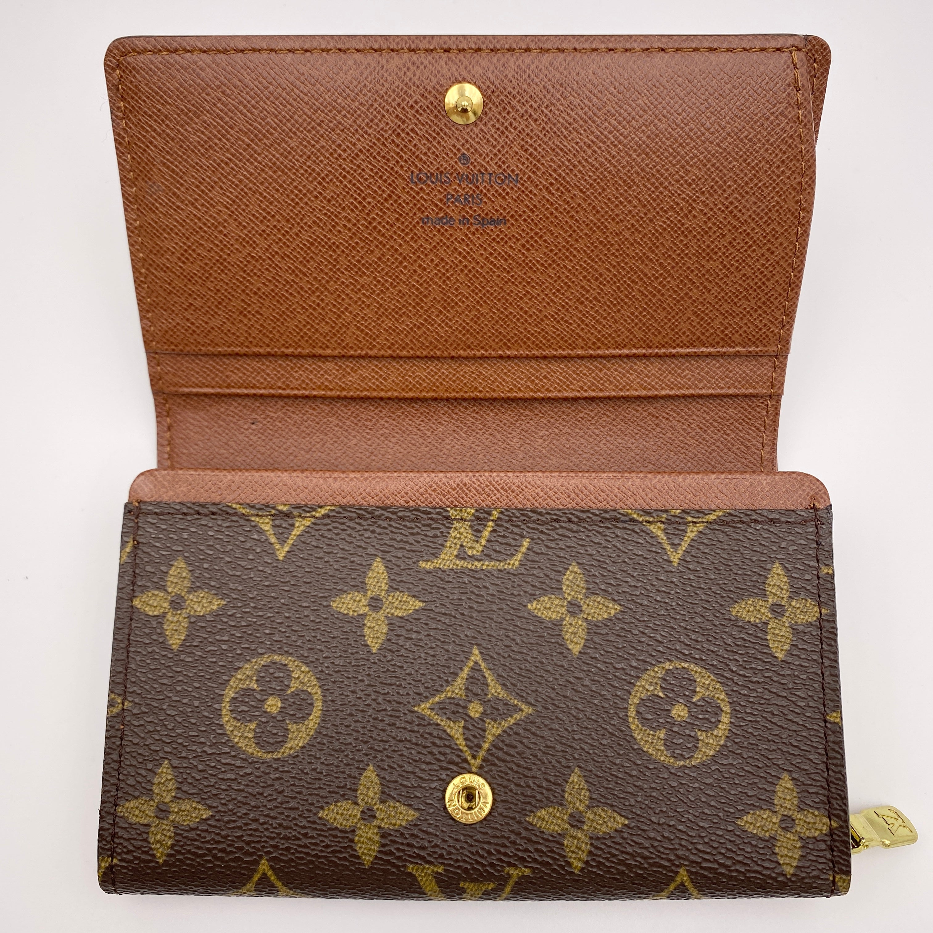 【送料無料】_ LOUIS VUITTON_（ルイヴィトン）_モノグラム財布_ポルトモネ・ビエ トレゾール_M61730_中古品