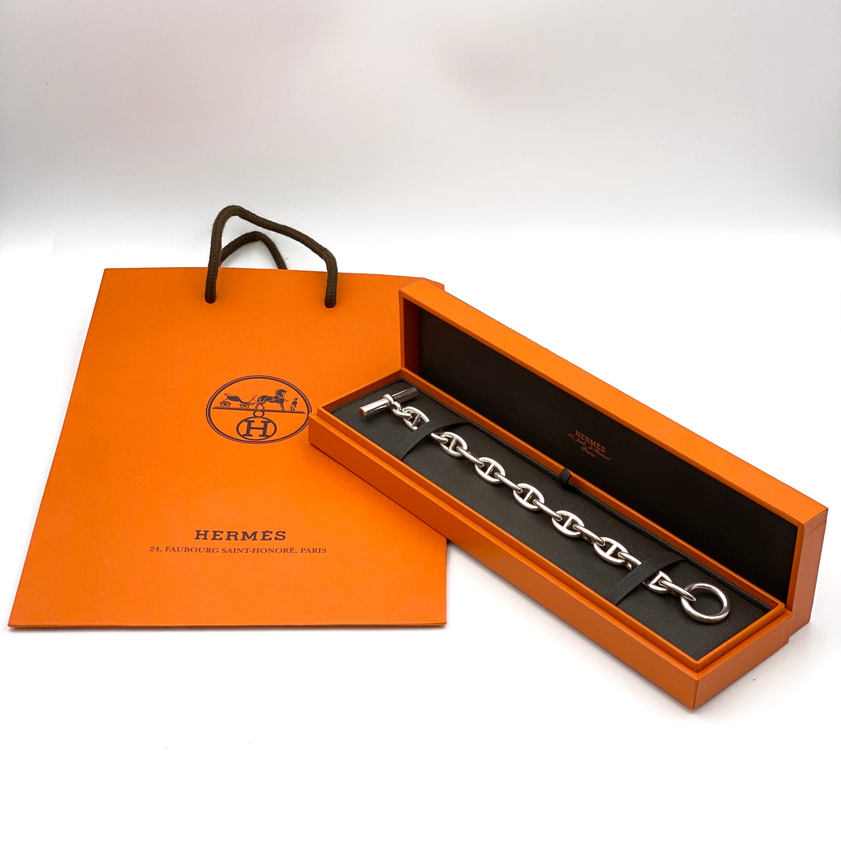 送料無料】 HERMES（エルメス）シェーヌダンクルGM ブレスレット 