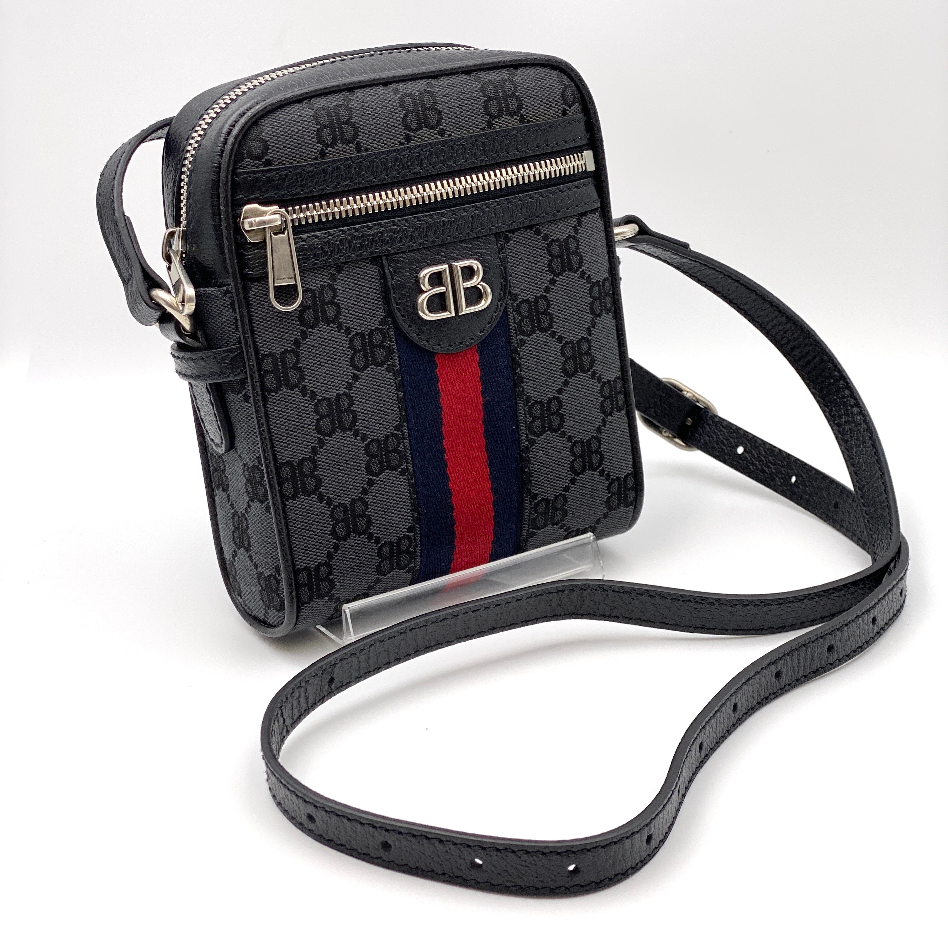 【送料無料】_  BALENCIAGA × GUCCI_（バレンシアガ x グッチ）_ハッカー プロジェクト _ショルダーバッグ 680129_ 中古品