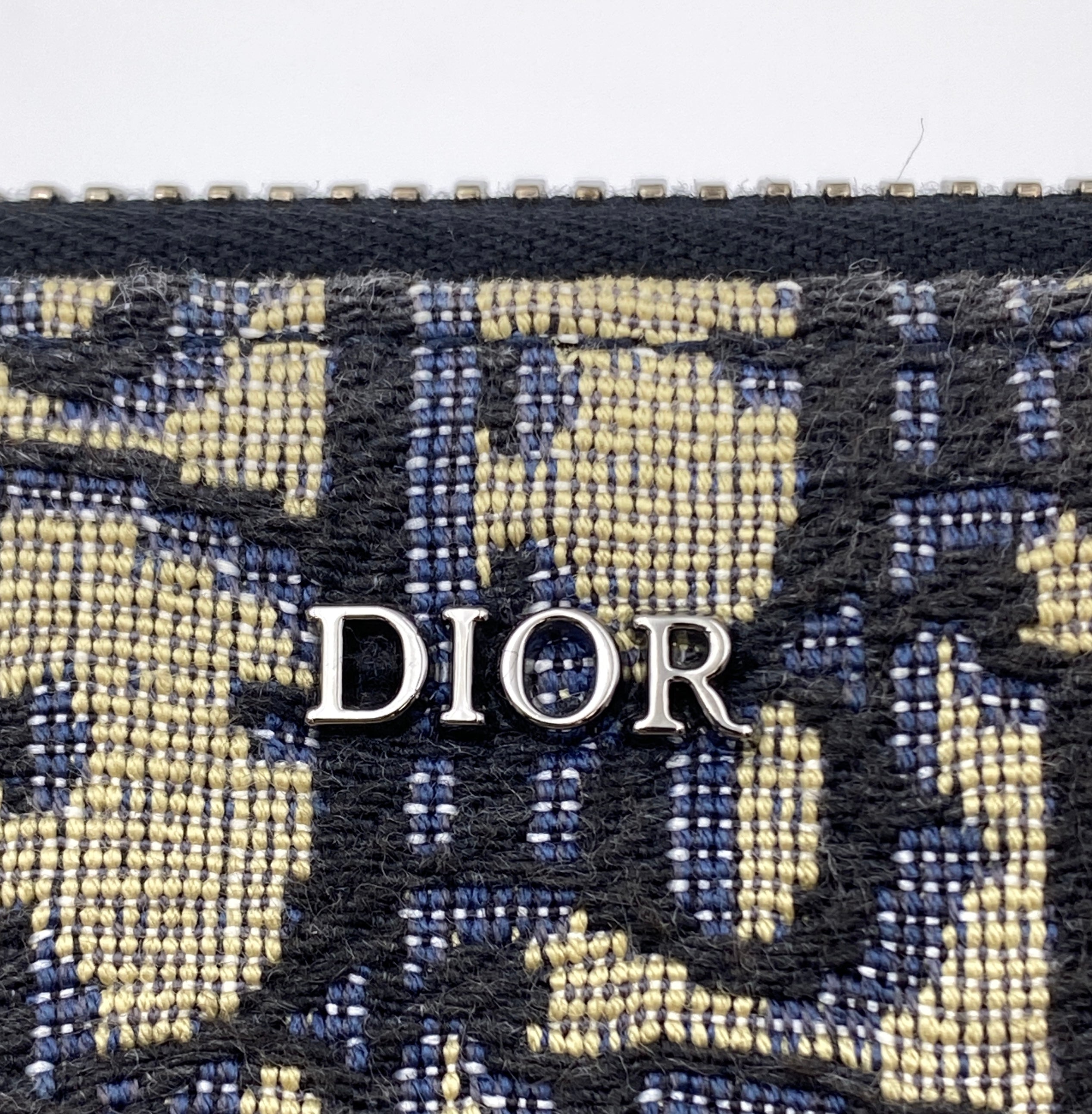 【送料無料】_DIOR_(クリスチャン・ディオール)_オブリーク ジャガード_ストラップ付き ジップポーチ_ショルダーバッグ_中古品