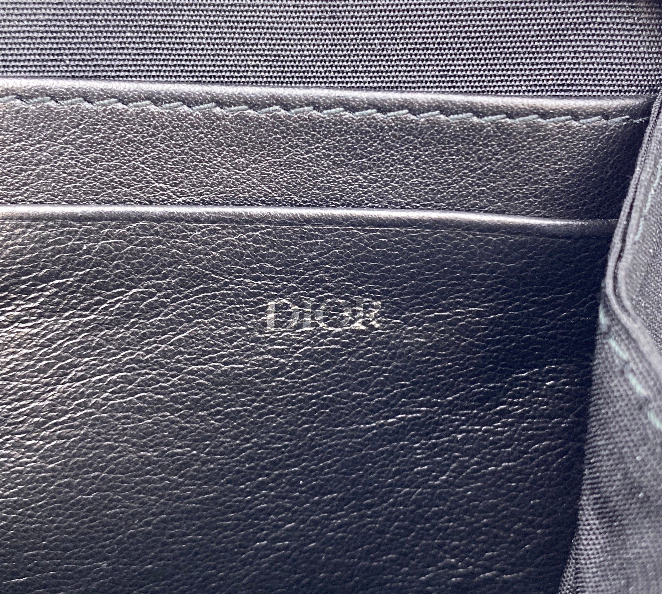 【送料無料】_DIOR_(クリスチャン・ディオール)_オブリーク ジャガード_ストラップ付き ジップポーチ_ショルダーバッグ_中古品