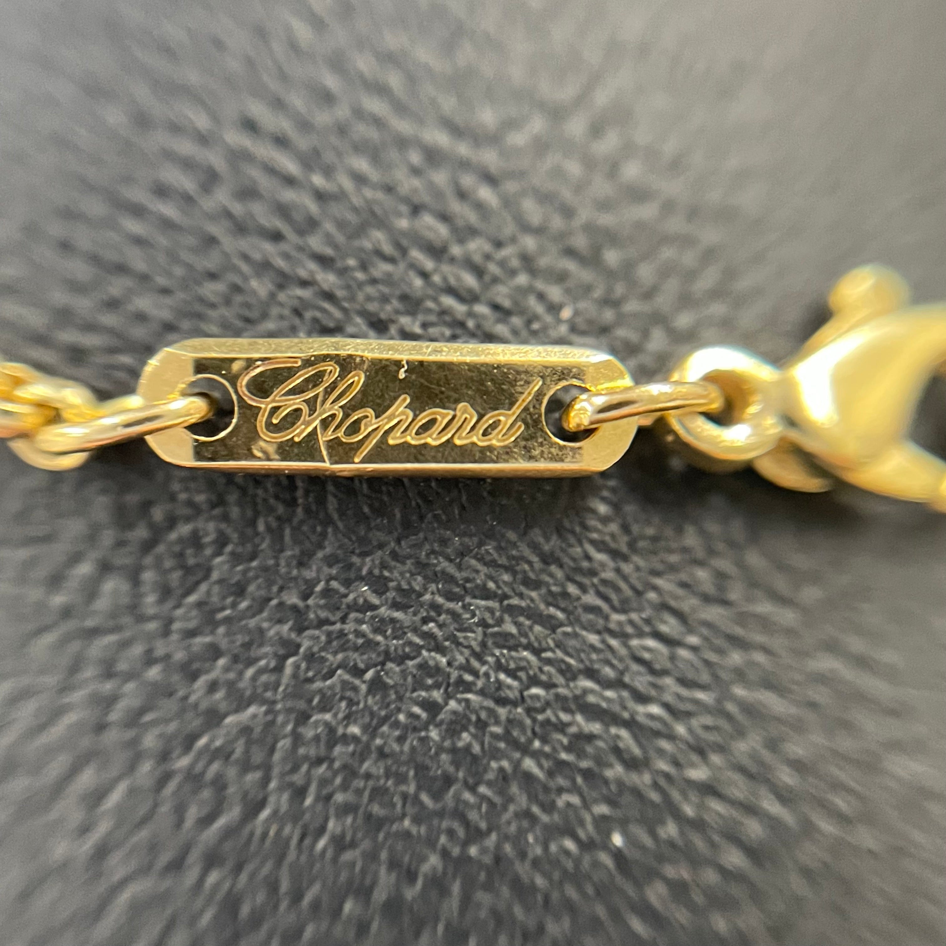 【送料無料】_ Chopard_（ショパール）_ハッピーダイヤモンド バタフライ_ K18ネックレス _中古品