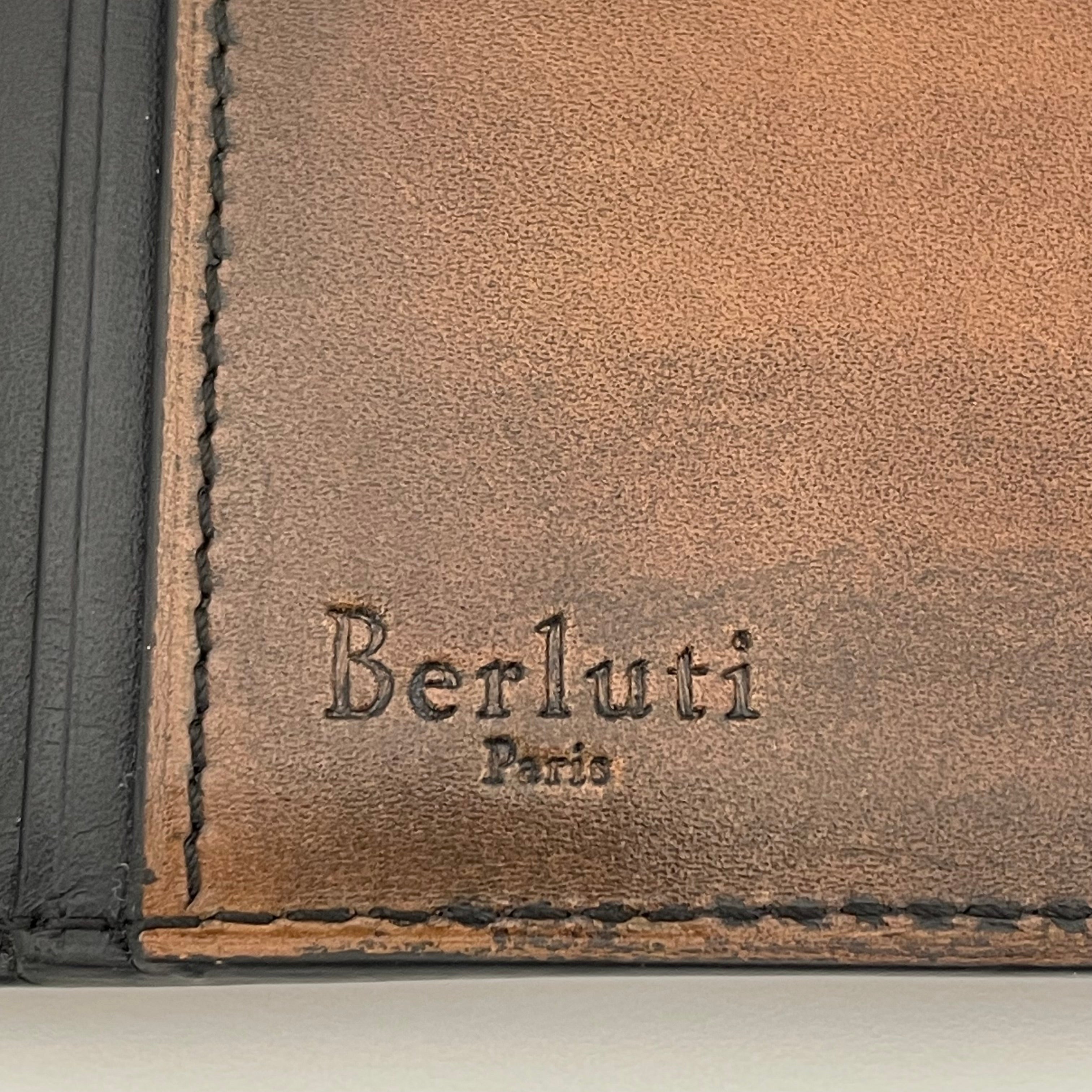 【送料無料】_ Berluti_（ベルルッティ）_エスパス スクリットレザー_ ロングウォレット_中古品