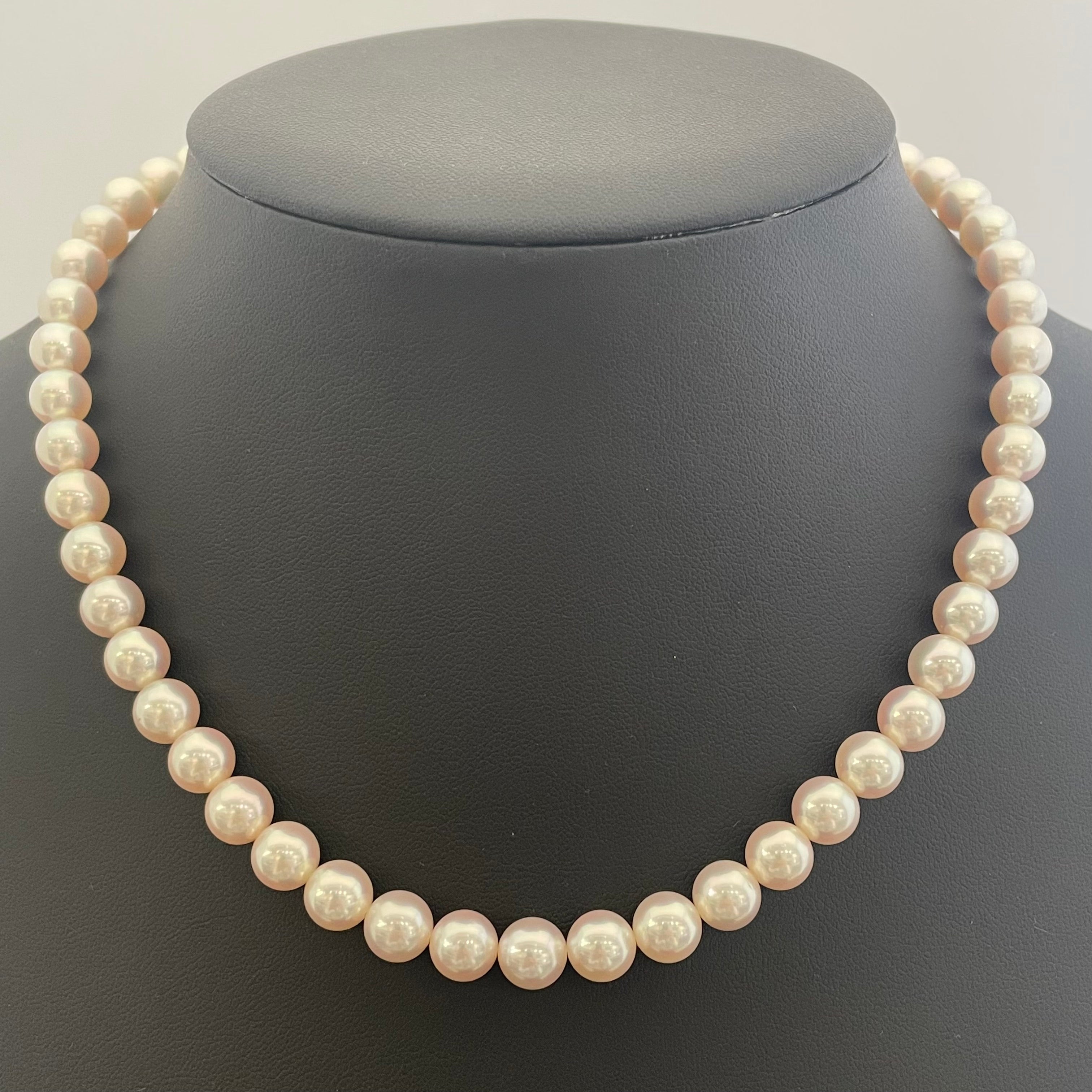 【送料無料】_ MIKIMOTO_（ミキモト）_パールネックレス　_7.5〜8.0㎜／43cm／留金SV  _中古品