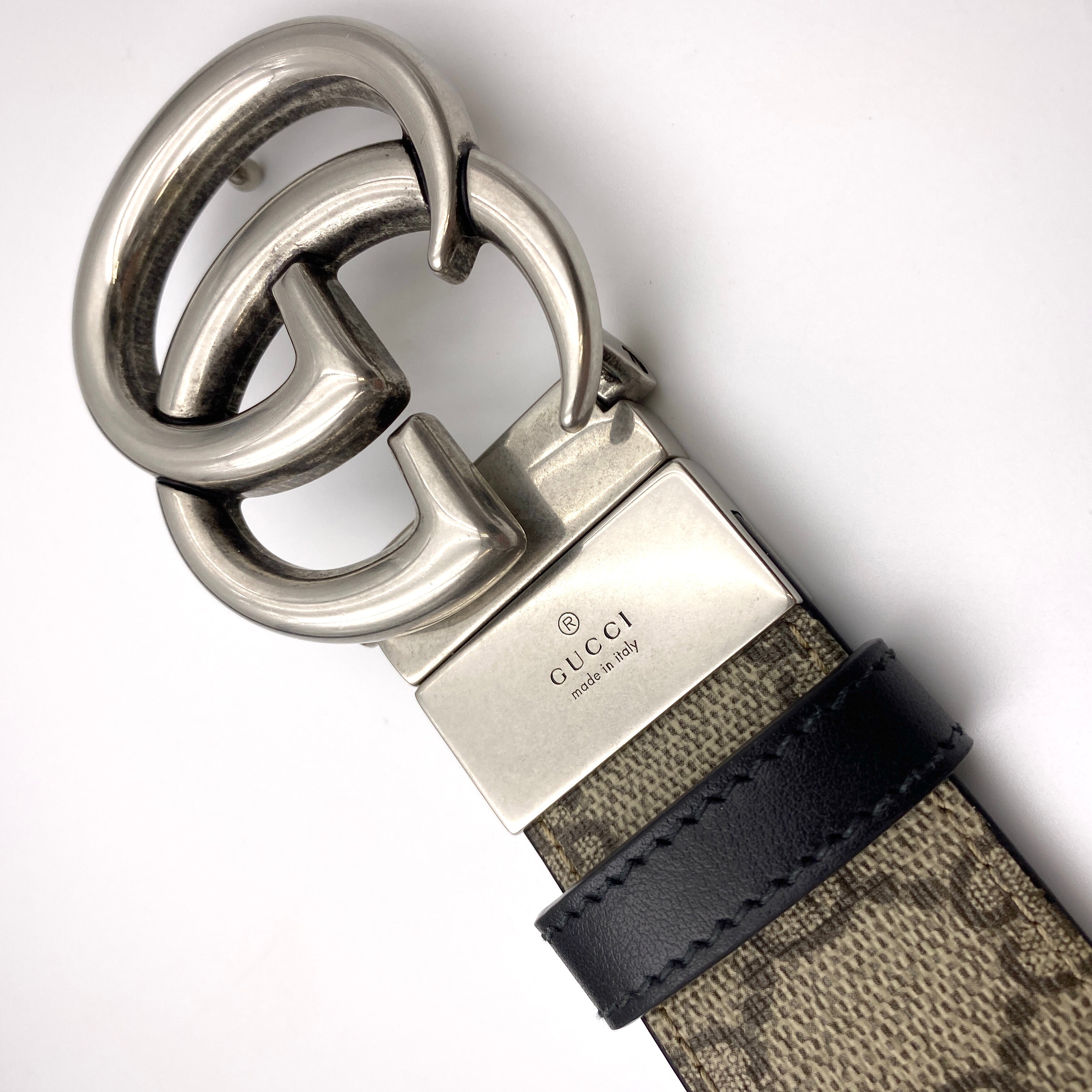 GUCCI_（グッチ)_GGマーモント _リバーシブルベルト _85cm/35in _627055/92TIN _中古品