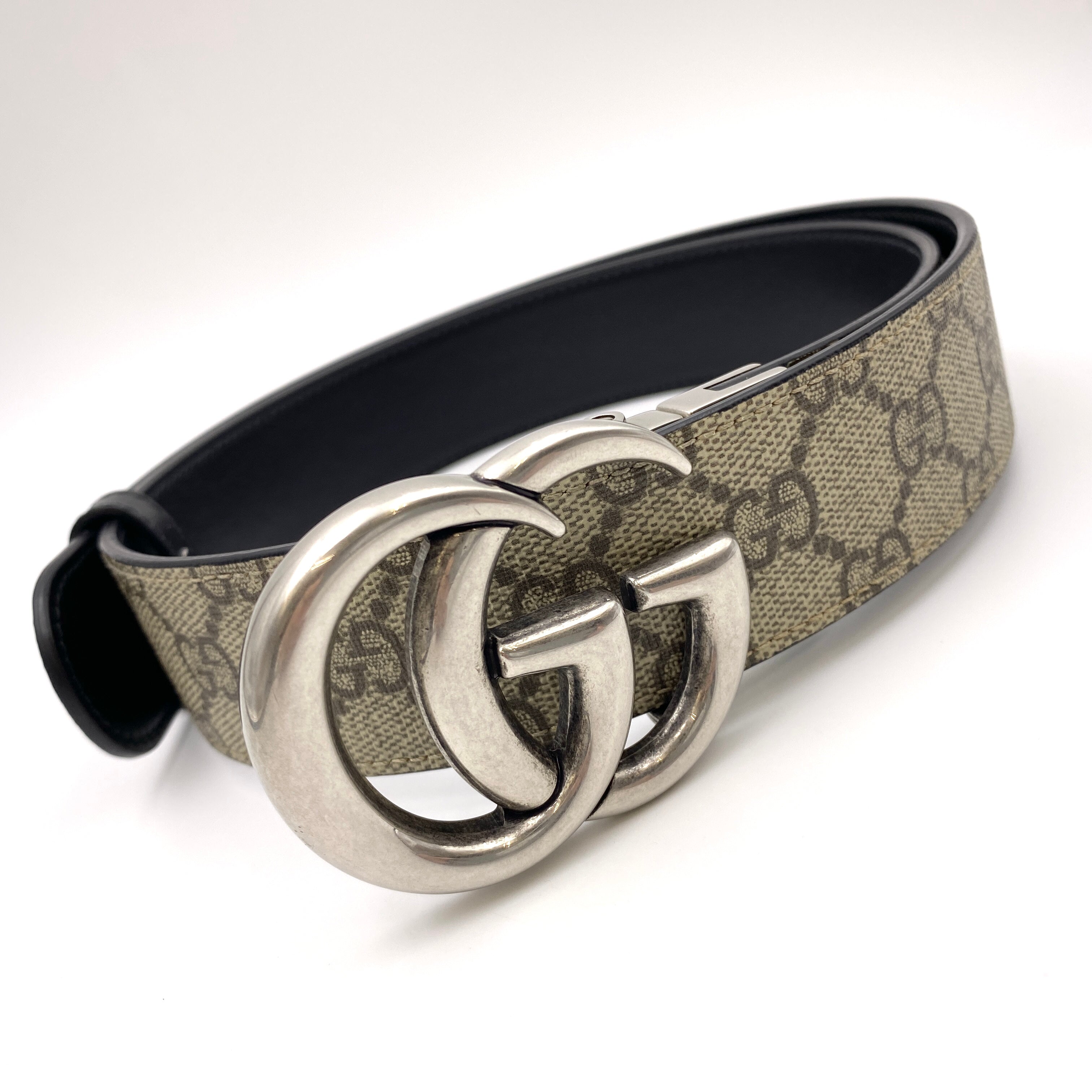 GUCCI_（グッチ)_GGマーモント _リバーシブルベルト _85cm/35in _627055/92TIN _中古品