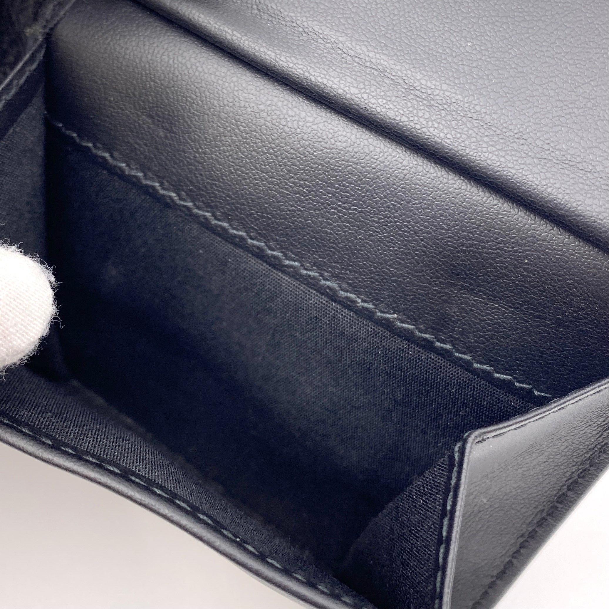 DIOR_（ディオール)_CD Icon_二つ折りウォレット_グレインドカーフスキン_中古品