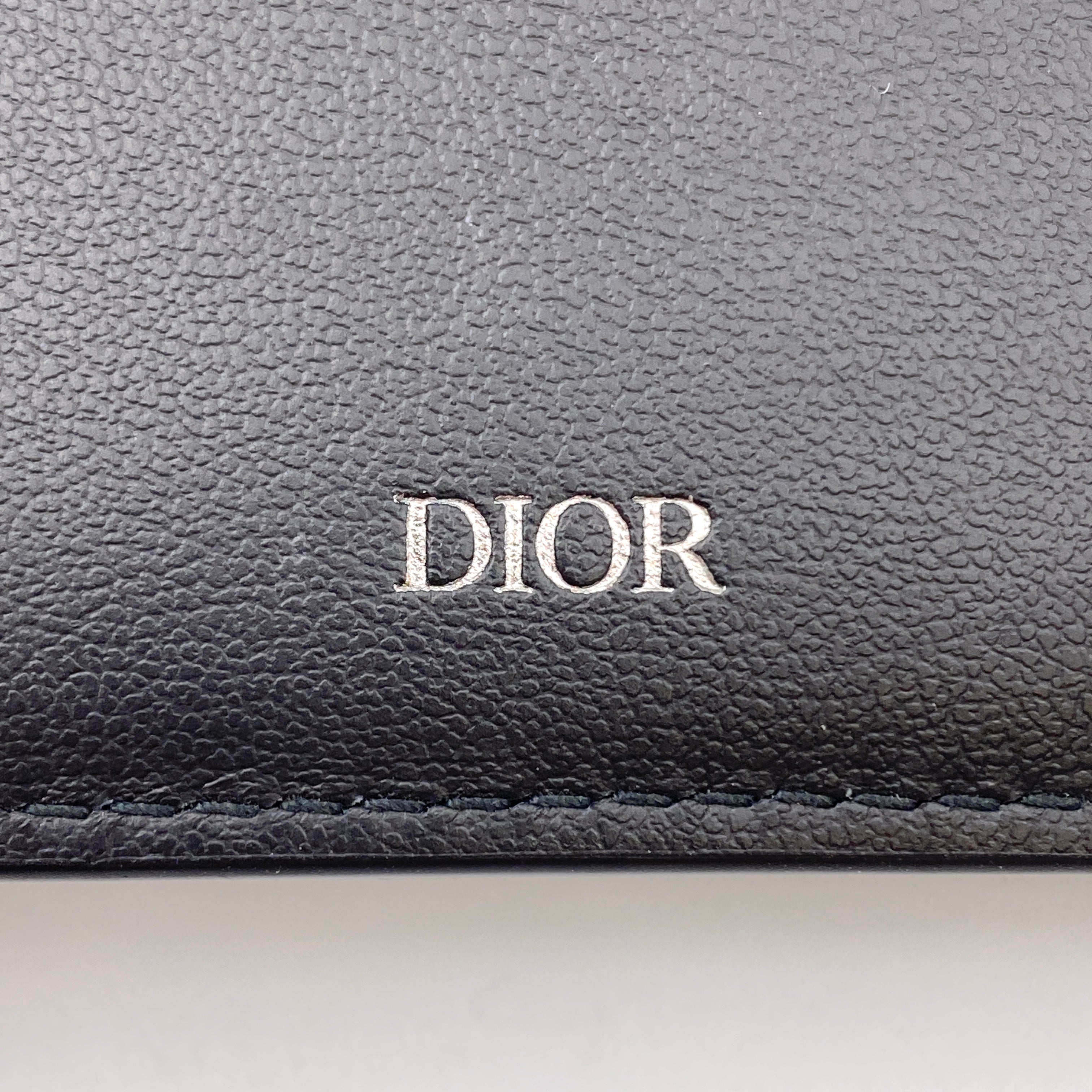 DIOR_（ディオール)_CD Icon_二つ折りウォレット_グレインドカーフスキン_中古品