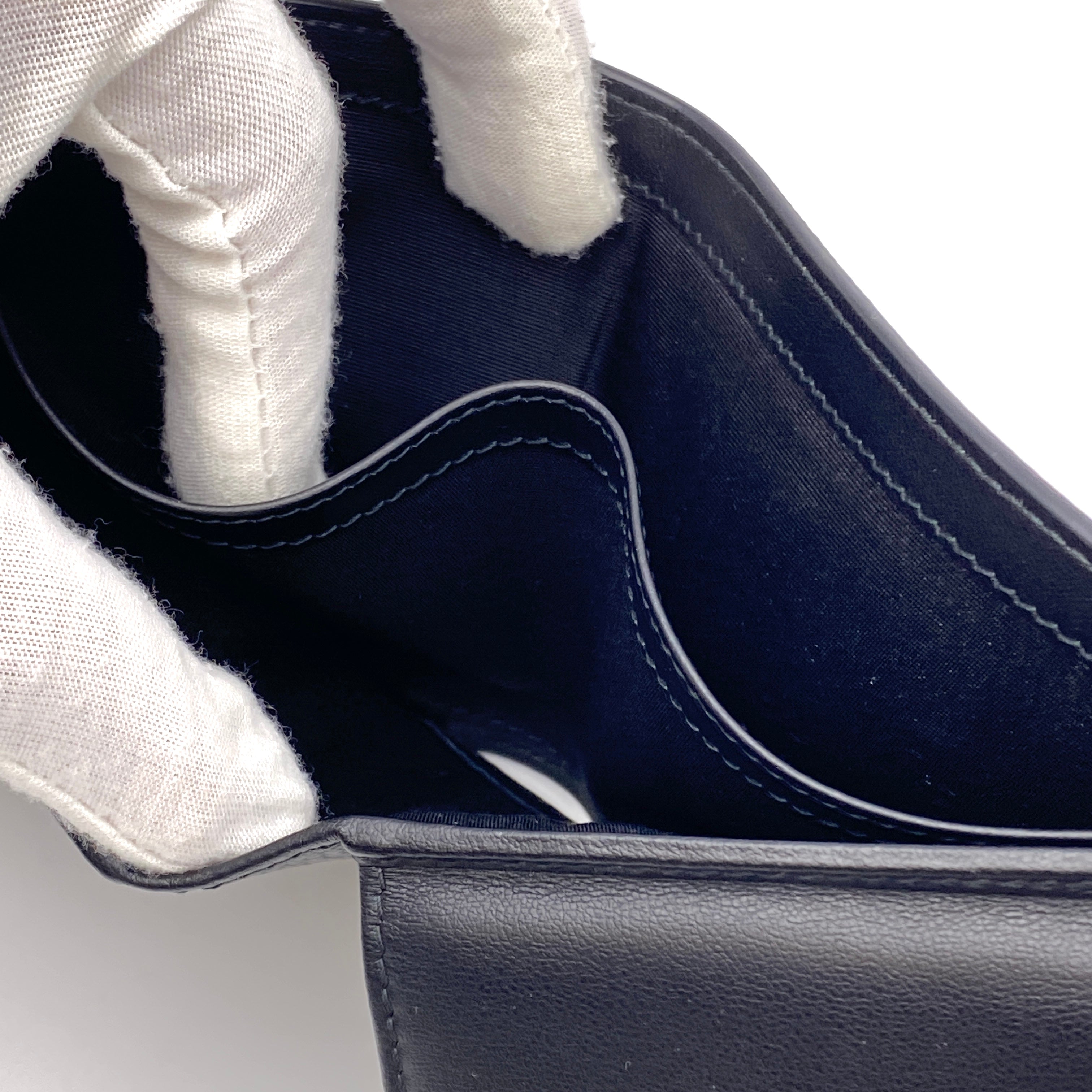 DIOR_（ディオール)_CD Icon_二つ折りウォレット_グレインドカーフスキン_中古品