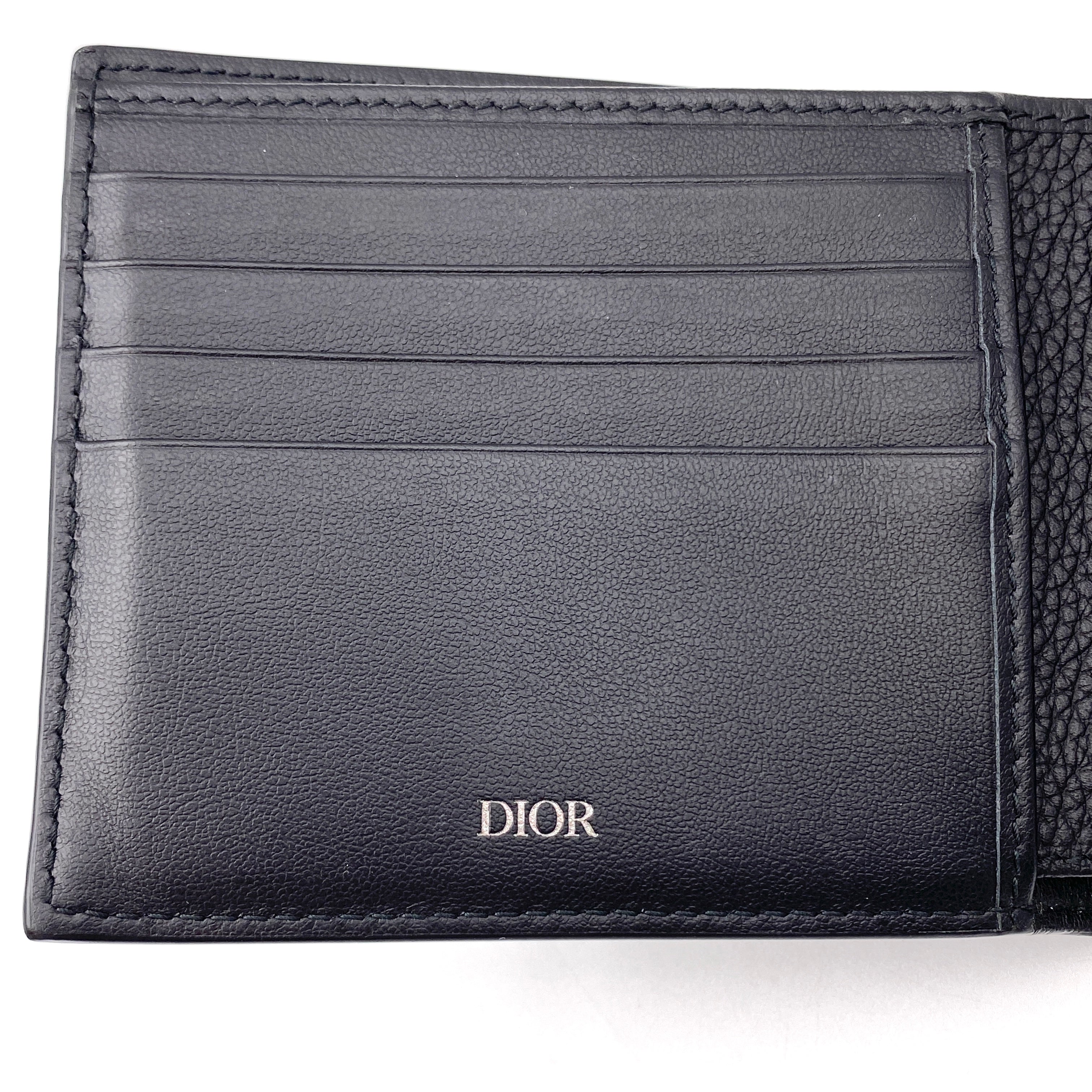 DIOR_（ディオール)_CD Icon_二つ折りウォレット_グレインドカーフスキン_中古品