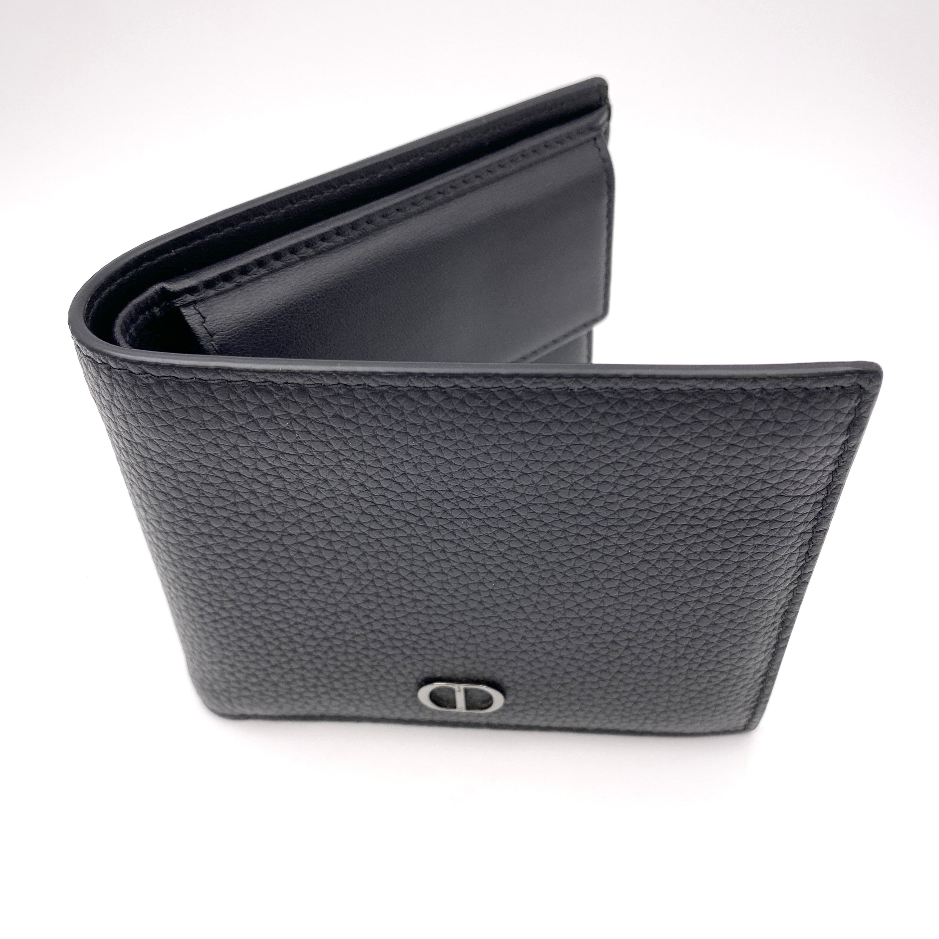 DIOR_（ディオール)_CD Icon_二つ折りウォレット_グレインドカーフスキン_中古品