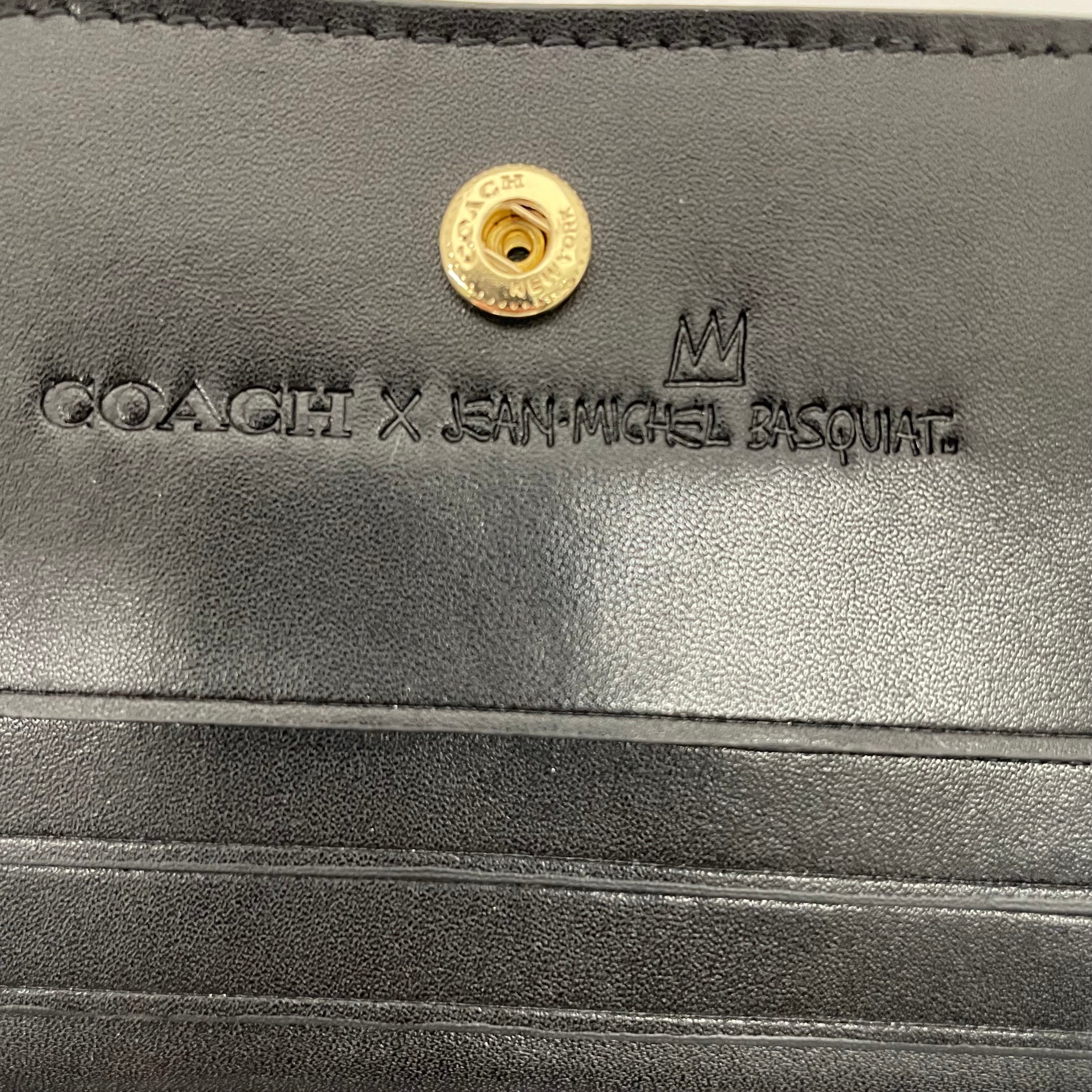 【送料無料】_ COACH_（コーチ）_ミシェル・バスキア コラボ_ 二つ折り財布 C5614 _中古品