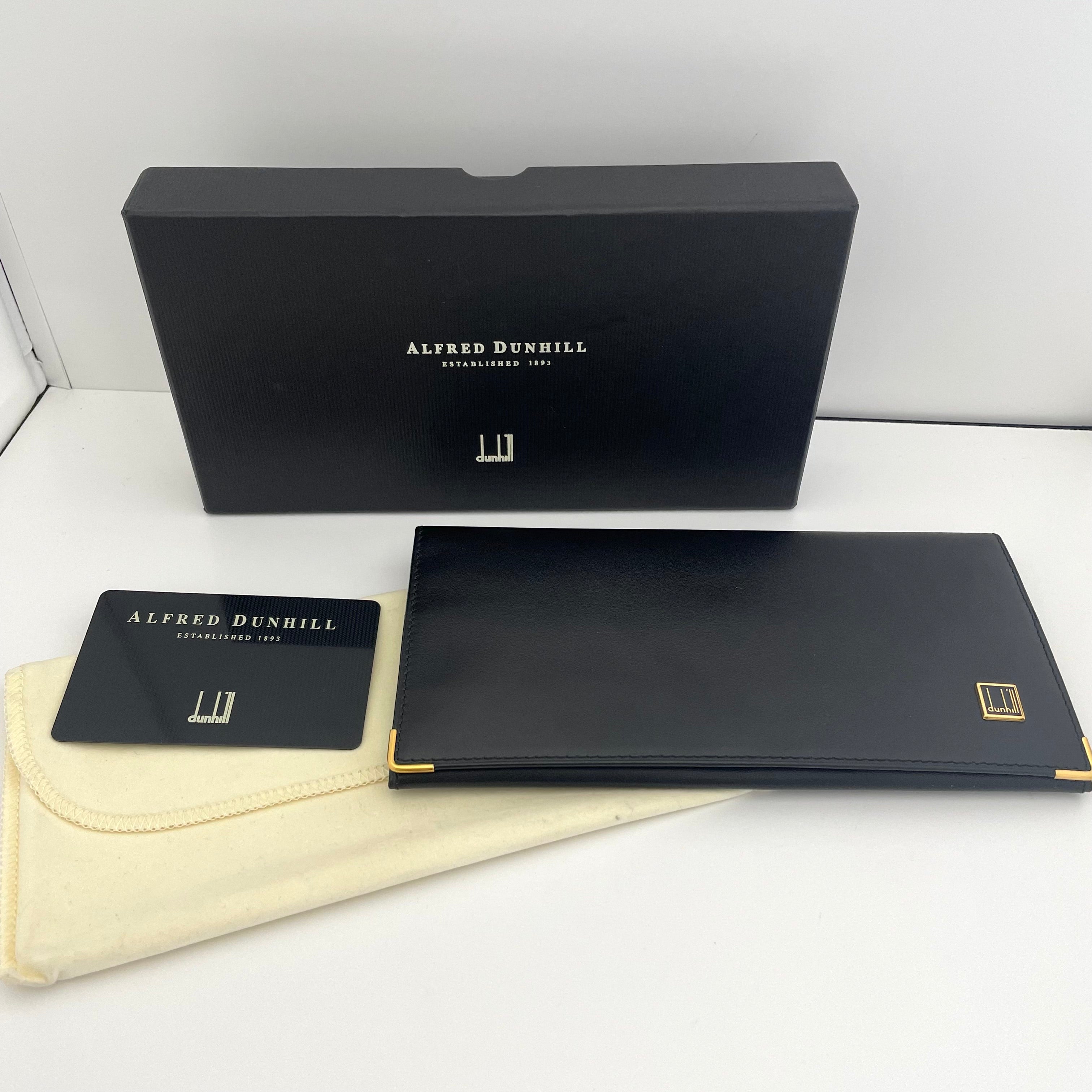 【送料無料】_ dunhill_（ダンヒル）_メンズ長財布 WD1380A _オックスフォードレザー _中古品