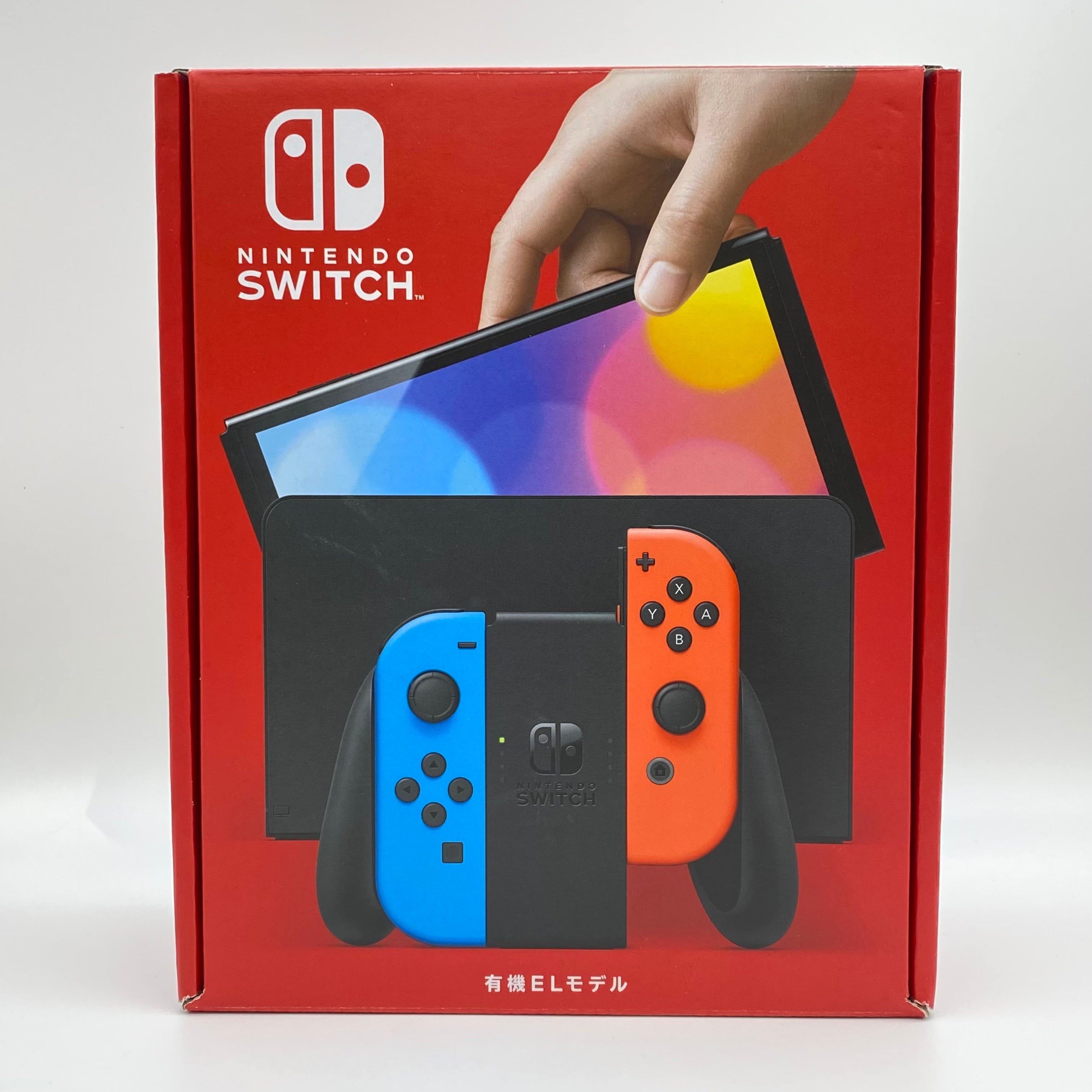 送料無料】 Nintendo Switch（ニンテンドースイッチ）本体 新型 有機ELモデル ネオンブルー・ネオンレッド HEG-S-KABAA 中古品